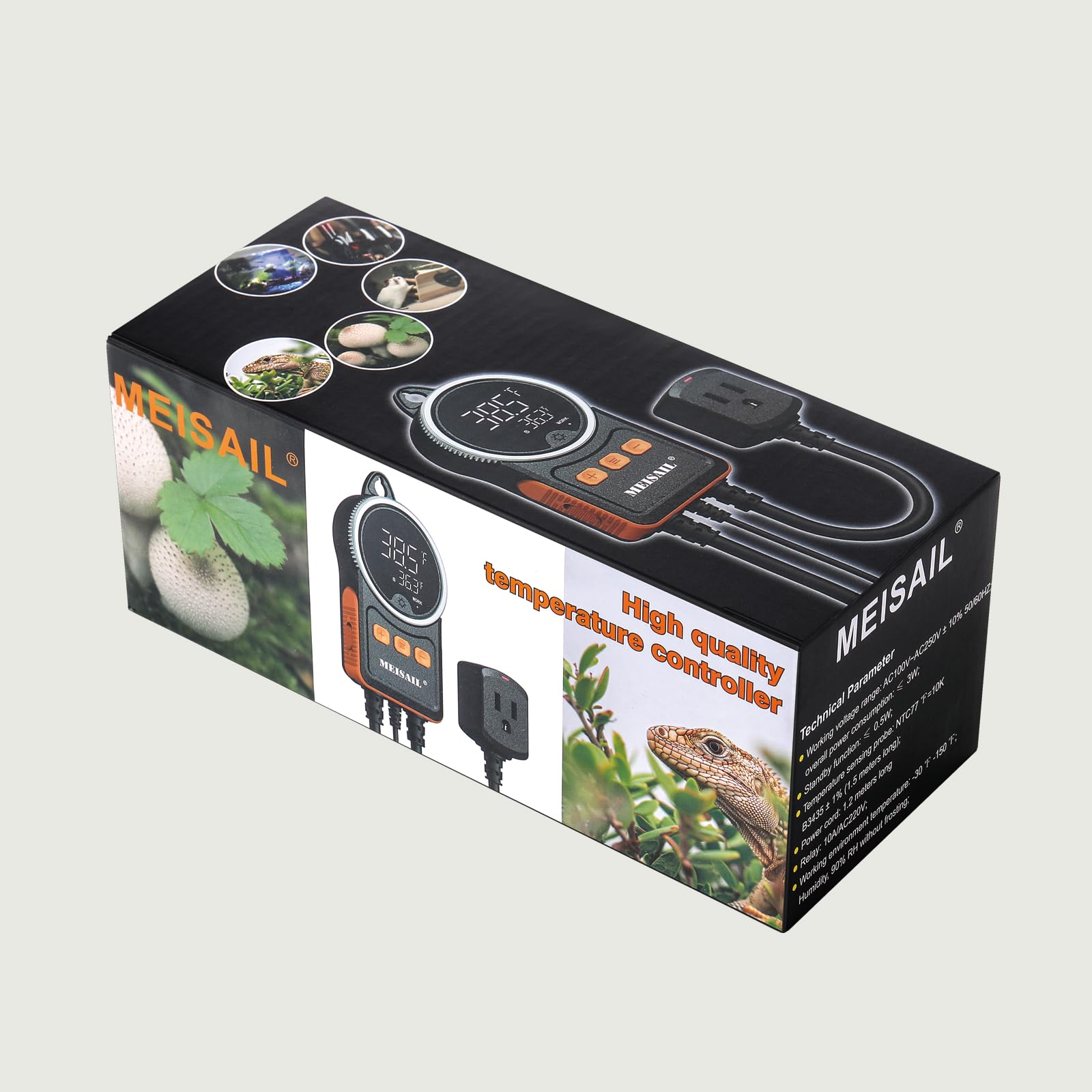 Temperature Controller can be Used for aquaculture, Plant mat Heating, Reptile Thermostat, with Load line Over-Temperature Protection and Dual Sensor auto-Safety Calibration - image 6
