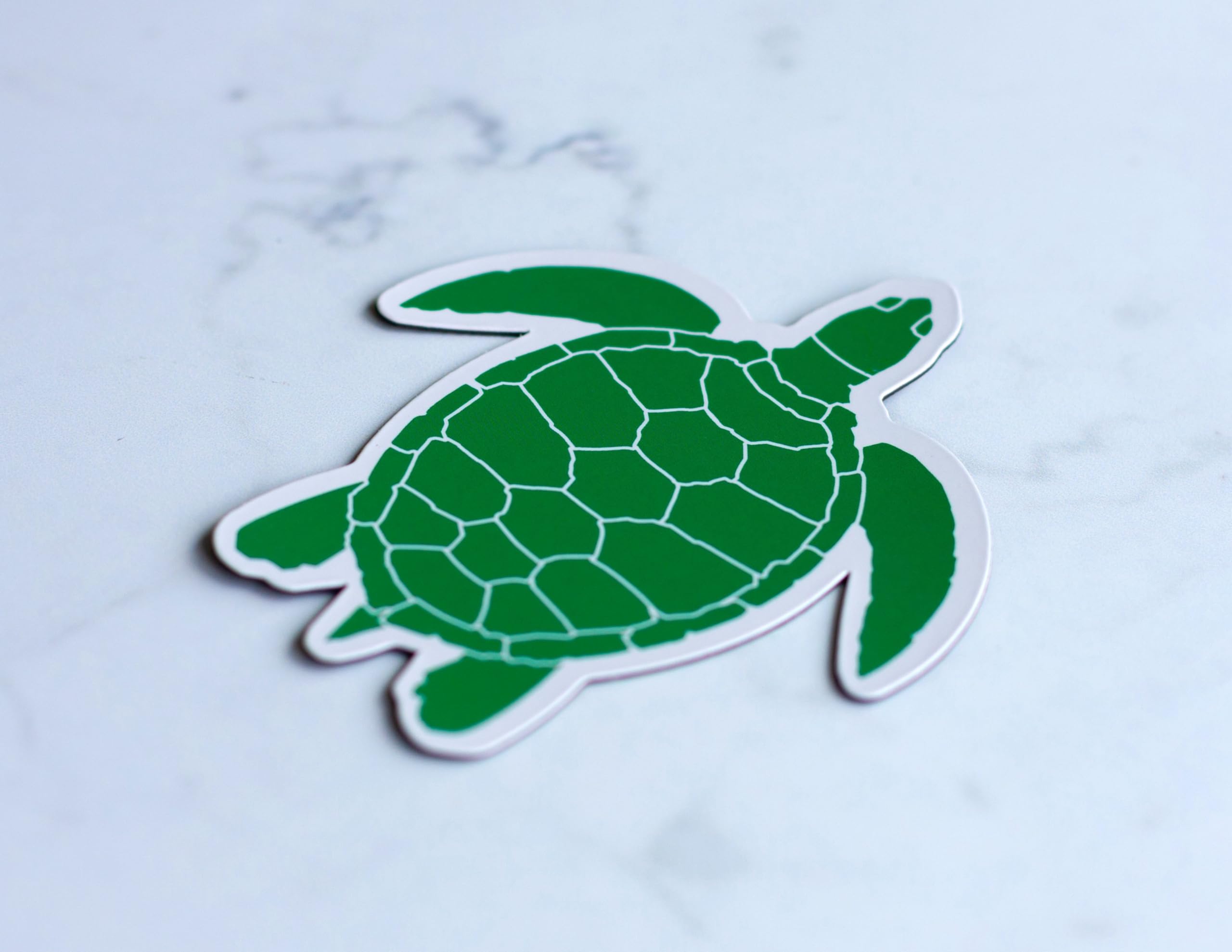 Turks and Caicos Islands Caribbean 4 Inch Green Turtle Shape Decal Sticke