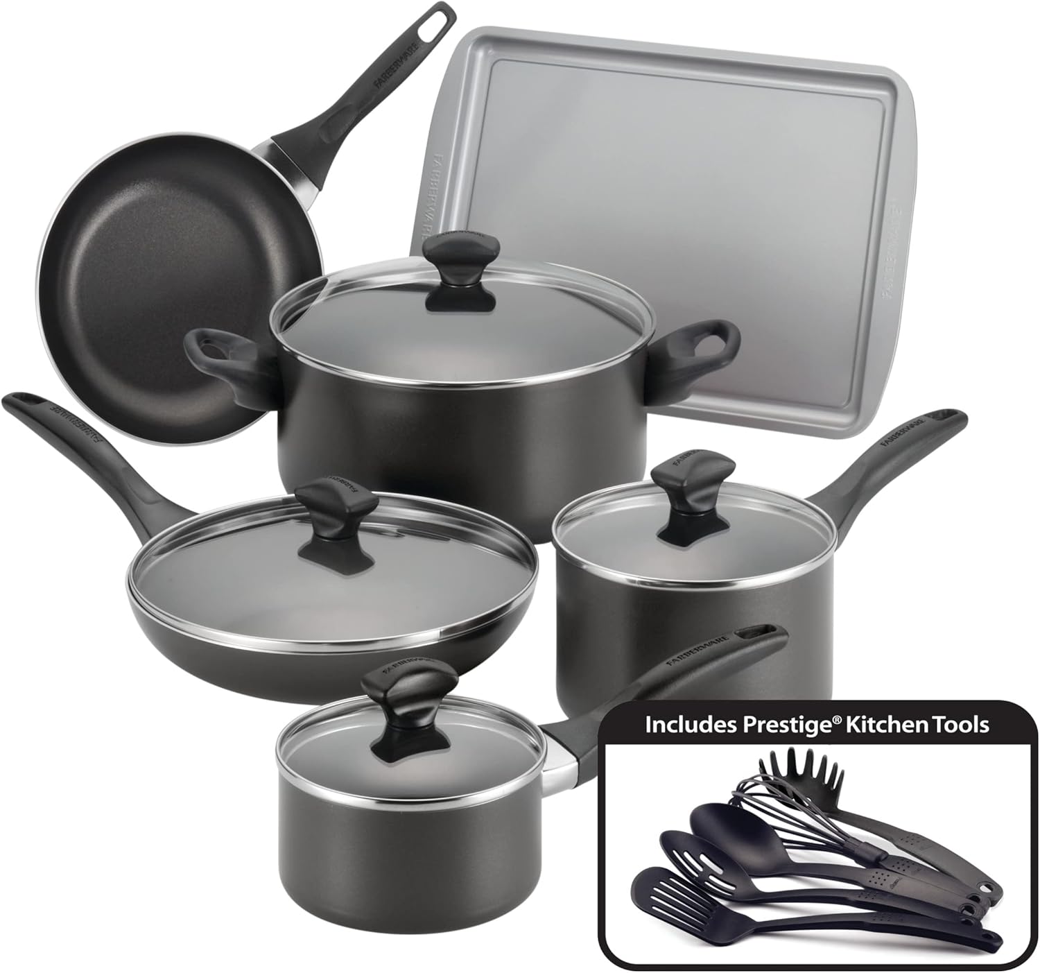 Farberware Dishwasher Safe Nonstick Cookware Pots and Pans