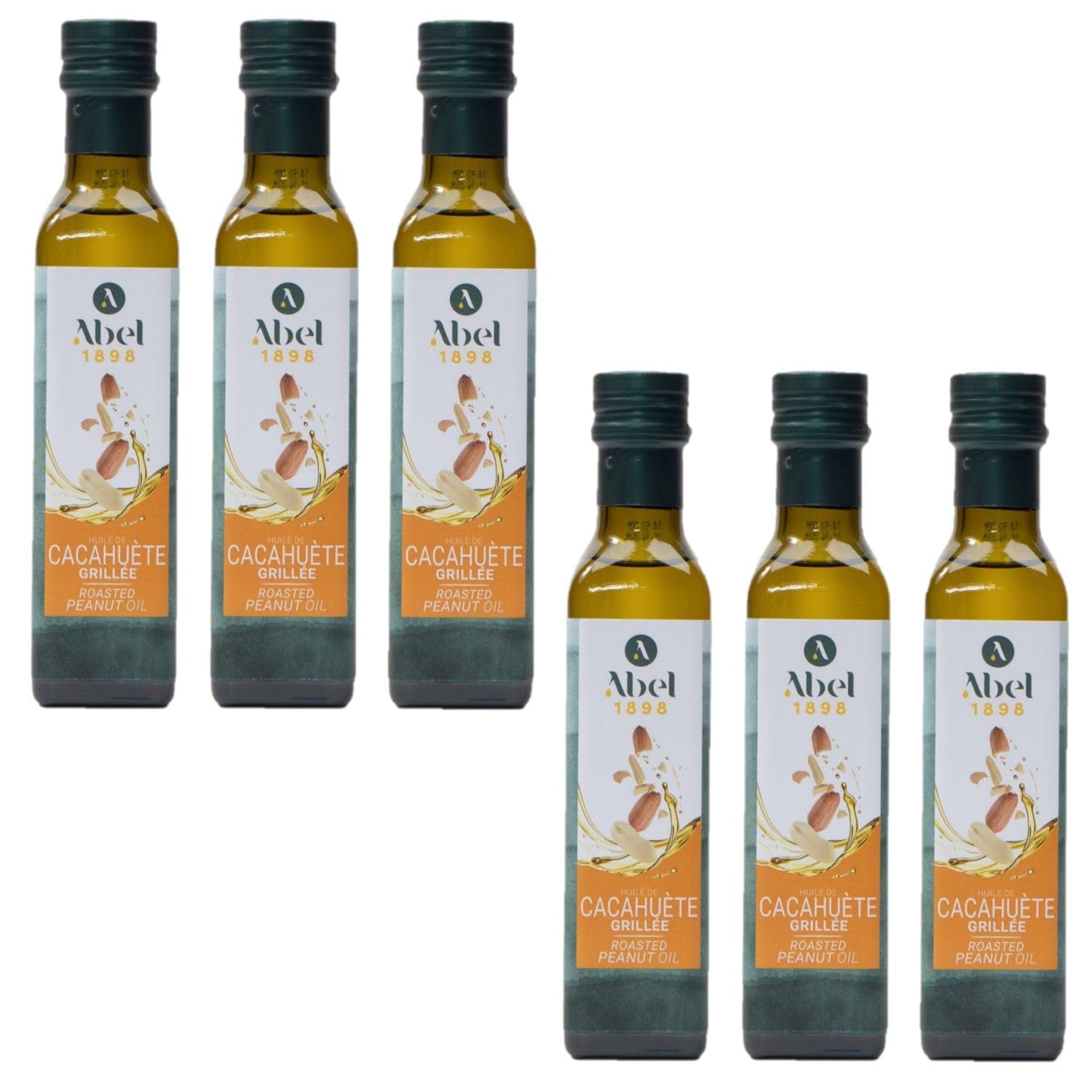 Lot de 6 Huiles de Cacahuète Grillée 6 x 250 ml – Format Famille & Restauration – Wok, Marinades, Sauces Asiatiques – 100% Pure Origine France