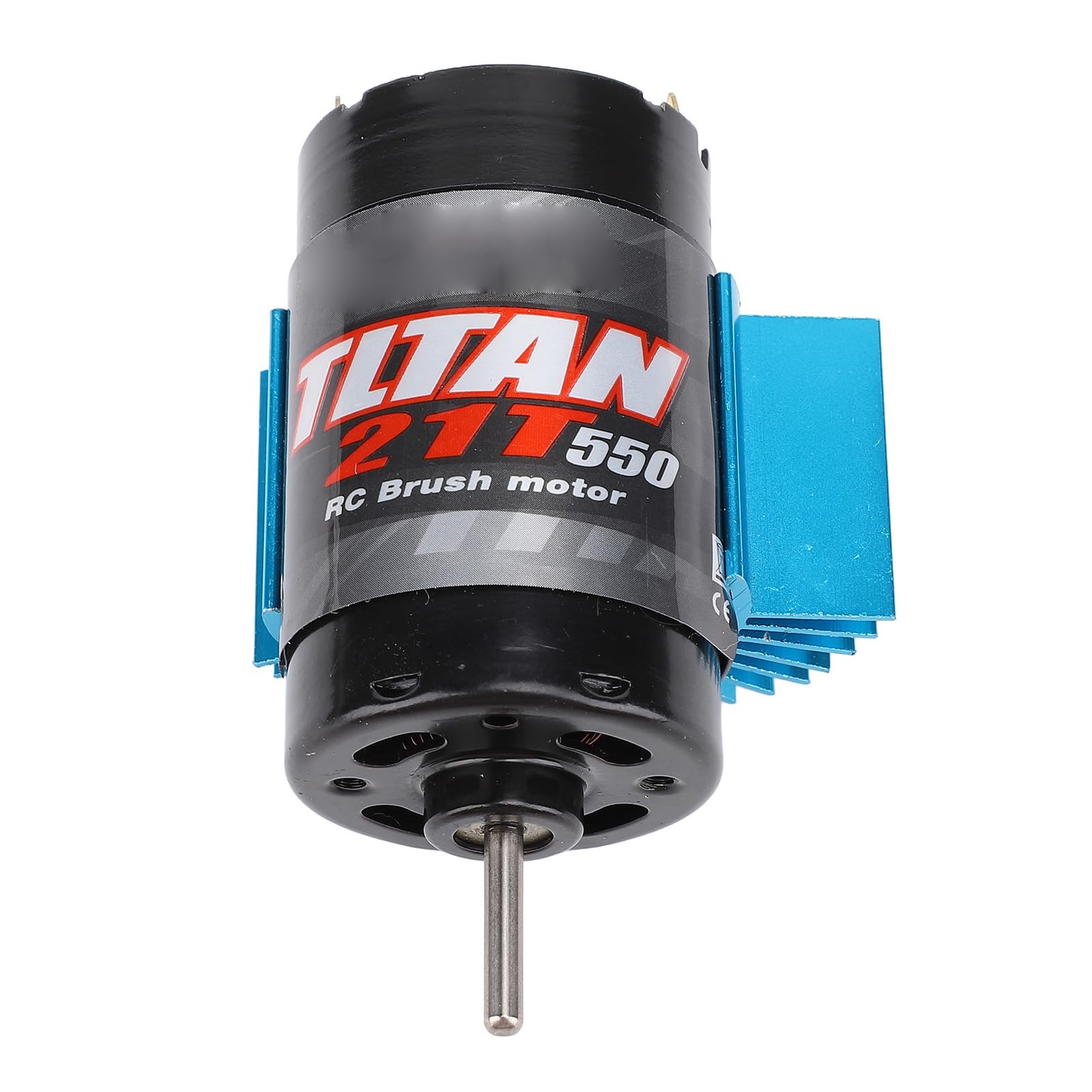 550 RC Car Motor, Brushed Motor with Blue Heat Sink fit for Axial SCX10, Hpi, Redcat JL 90046, Includes 1/8in Shaft for Model Cars (21T)