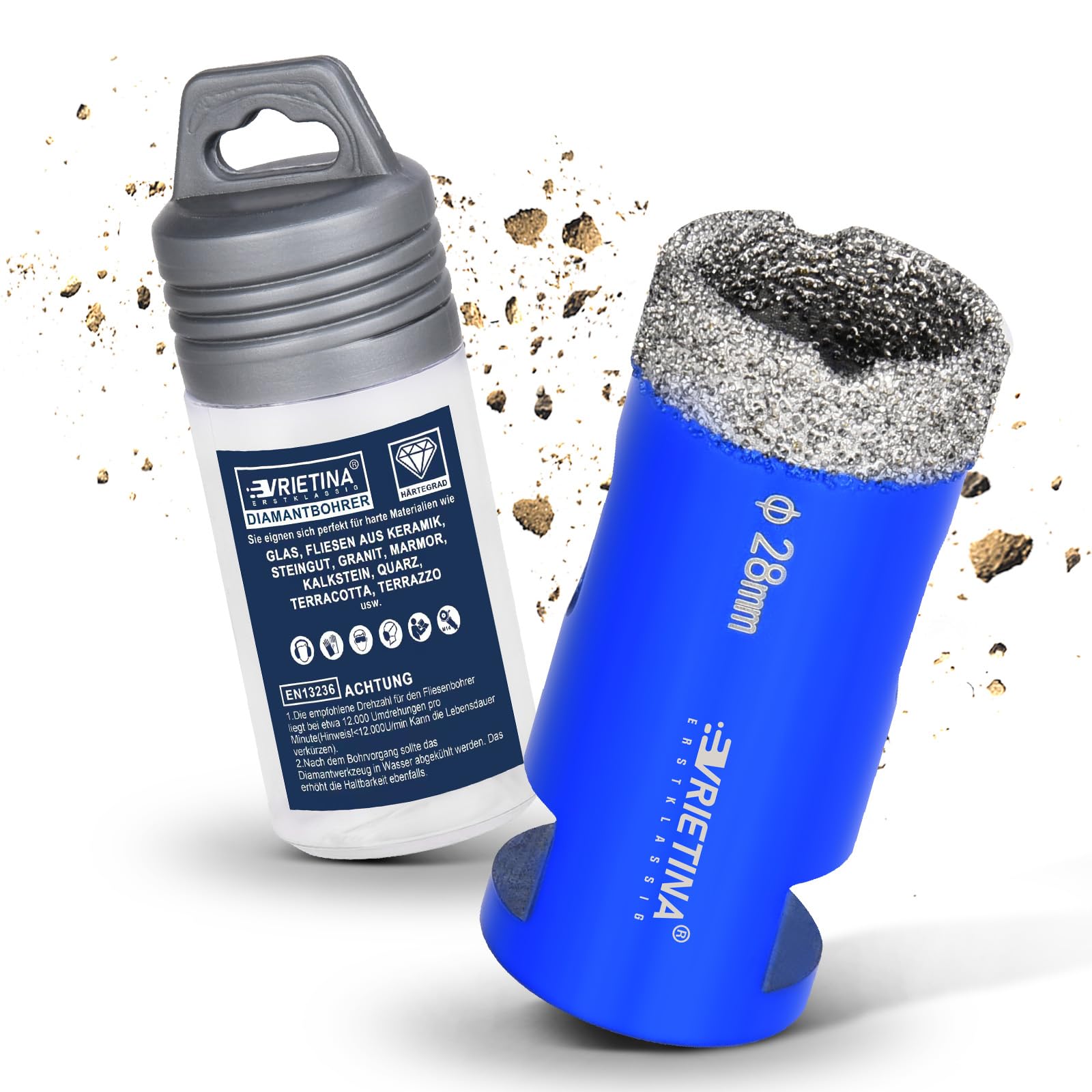 28 mm Diamond Tile Drill Bit M14 Diamond Drill Glass Drill Wet / Dry Tile Drill Bit for Angle Grinder Diamond Drill Bit Hole Saw Hole Drill Bit for Tiles Marble Granite Porcelain Porcelain Stoneware