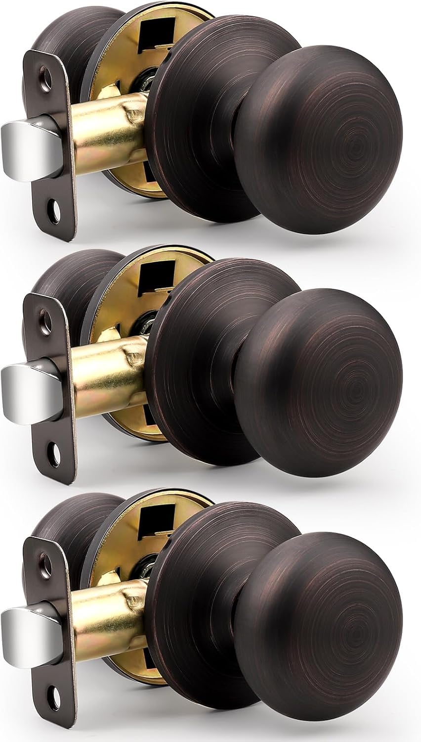 Brushed Nickel Door Knobs - Stainless Steel Interior Passage Knobs -16 Brushed Nickel Door Knobs - Stainless Steel Interior Passage Knobs -16