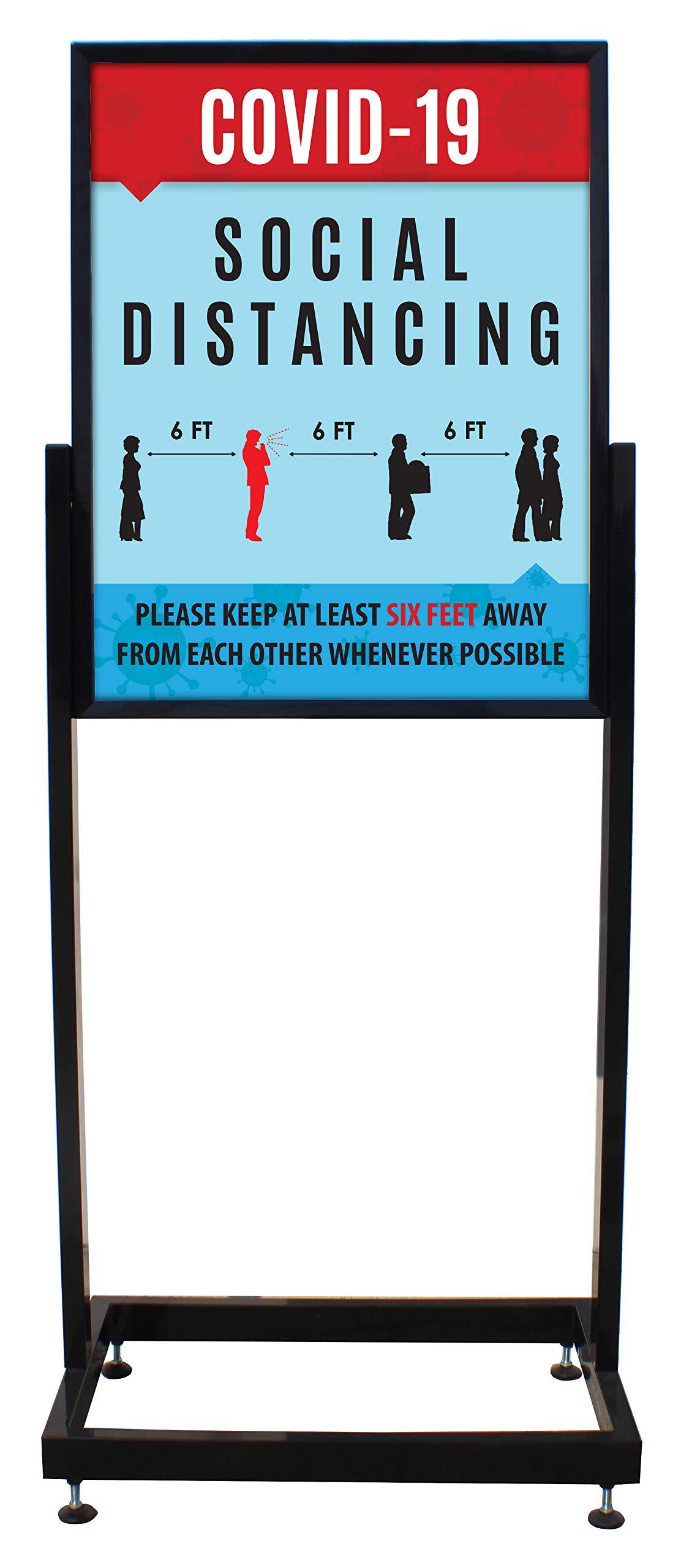 Social Distancing - Floor Standing Heavy Duty Sign