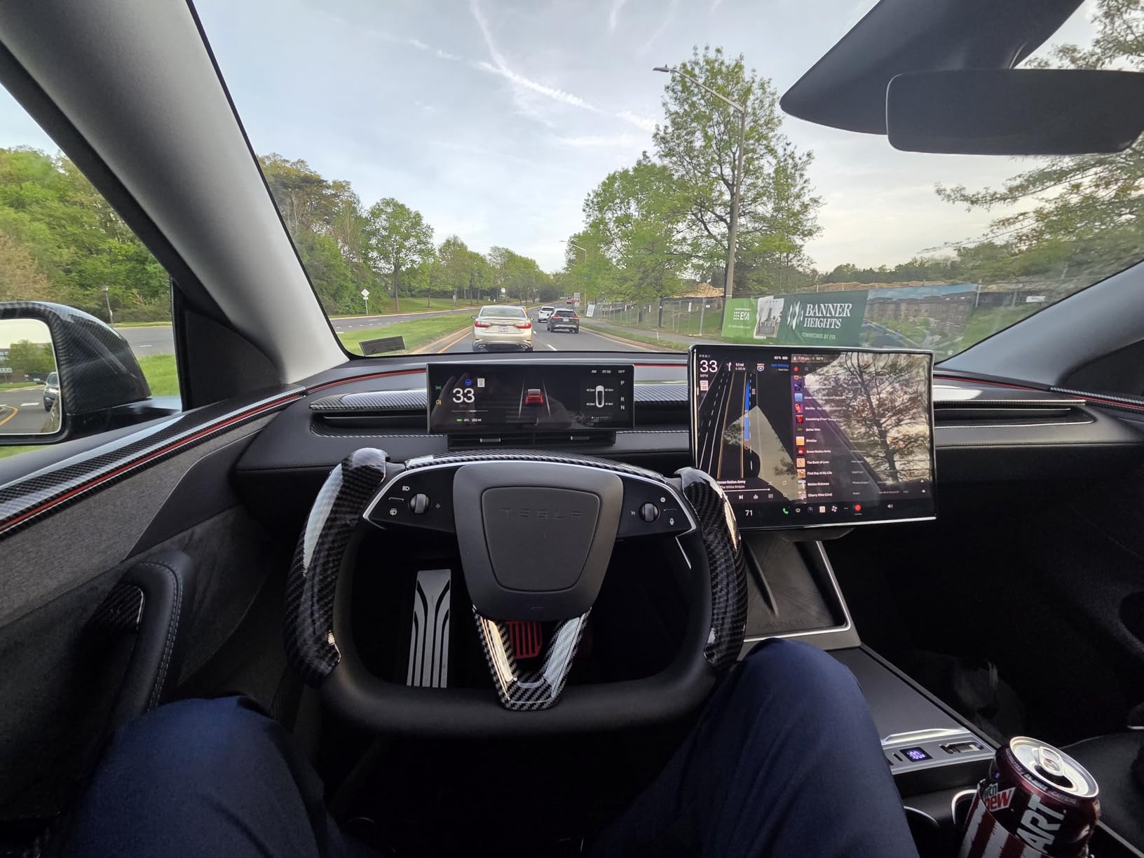 Tesla Model Y Juniper Yoke Steering Wheel | Refreshed Nappa Leather Heated | Ergonomic Design (2026+)