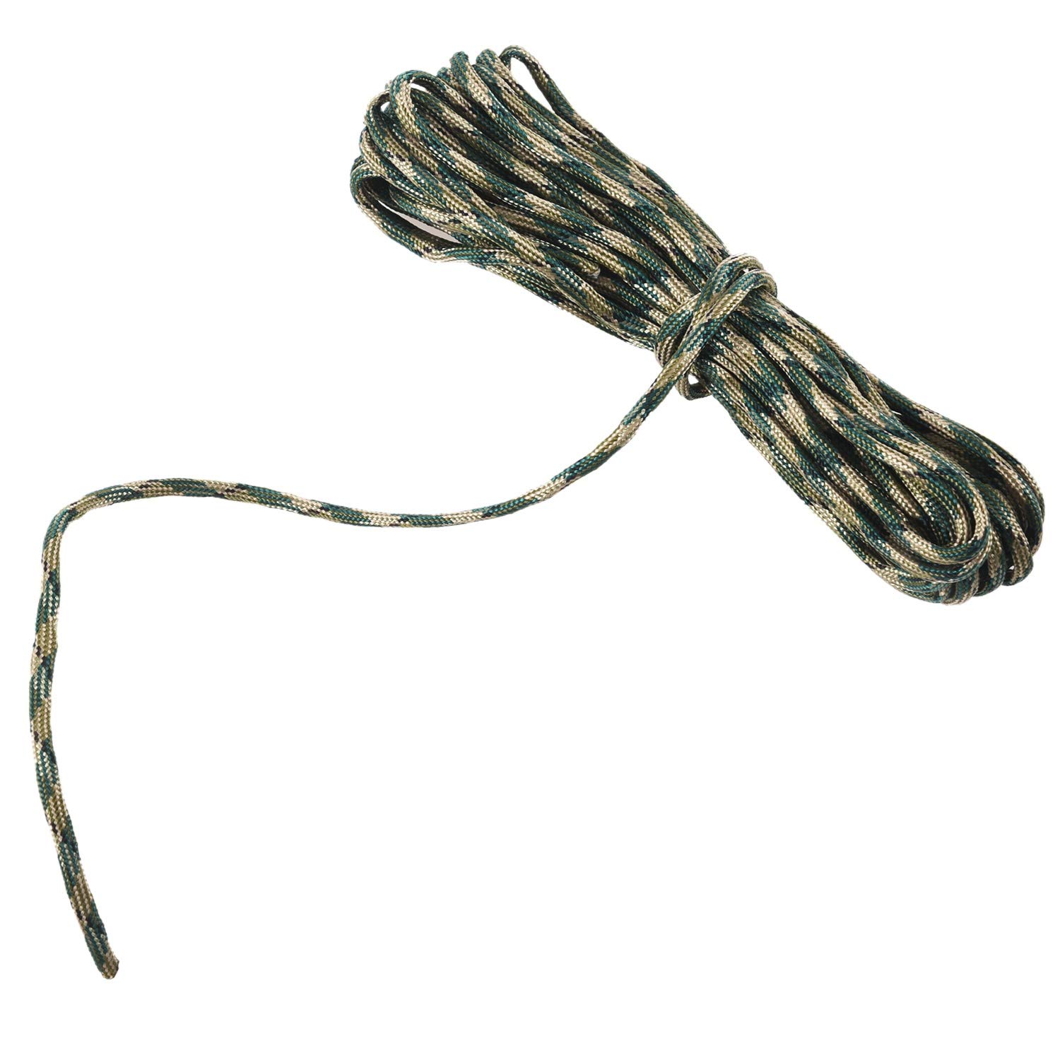 Naliovker 7 Rope Paracord Parachute Rope Resistant Camping Survival Color: Camo (2) Length: 8M