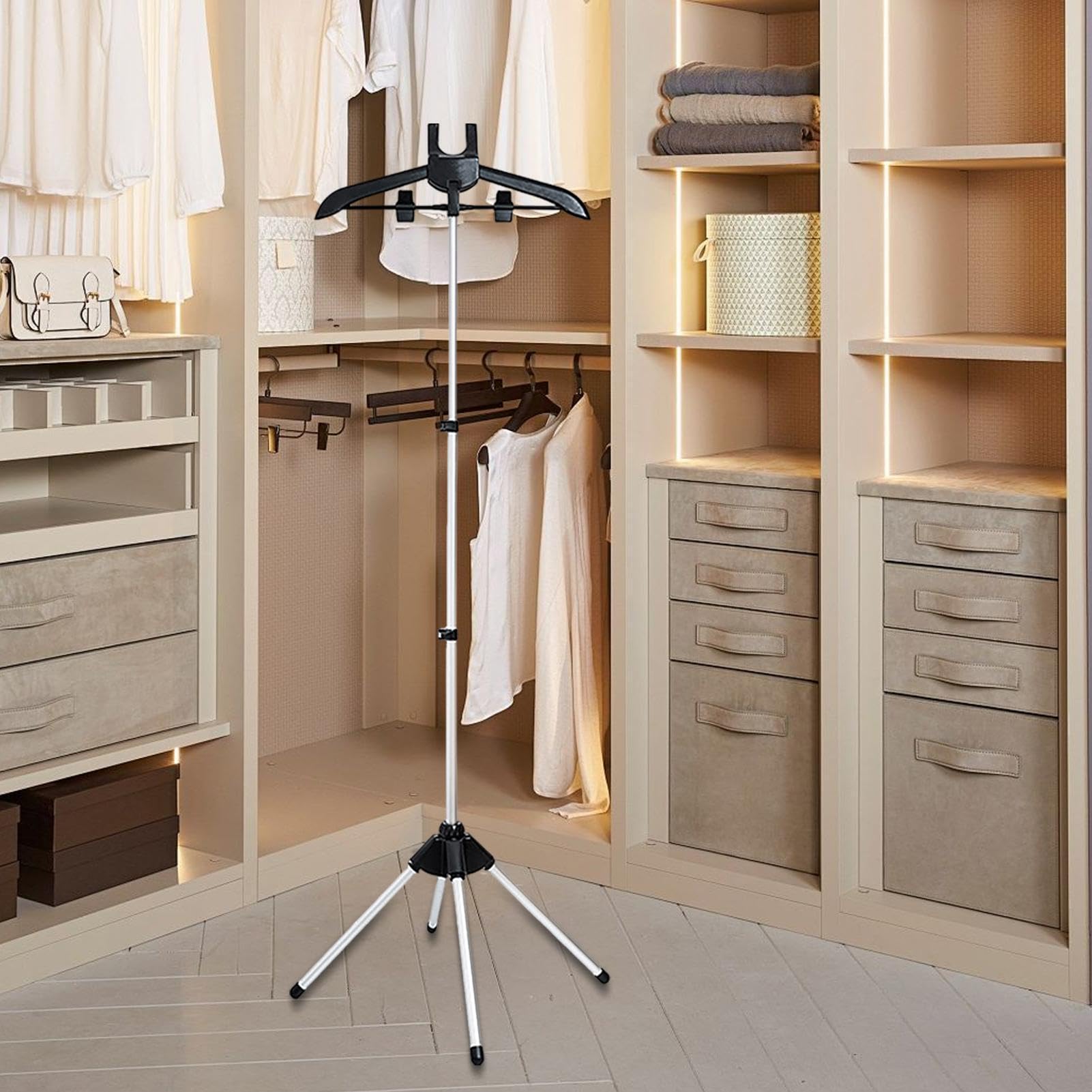 Percha Para Plancha De Vapor, Soporte De Vapor Para Ropa, Soporte Plancha, Perchero Vaporizador Ropa Plegable Y Ajustable Hogar Universitarios Dormitorio Prendas