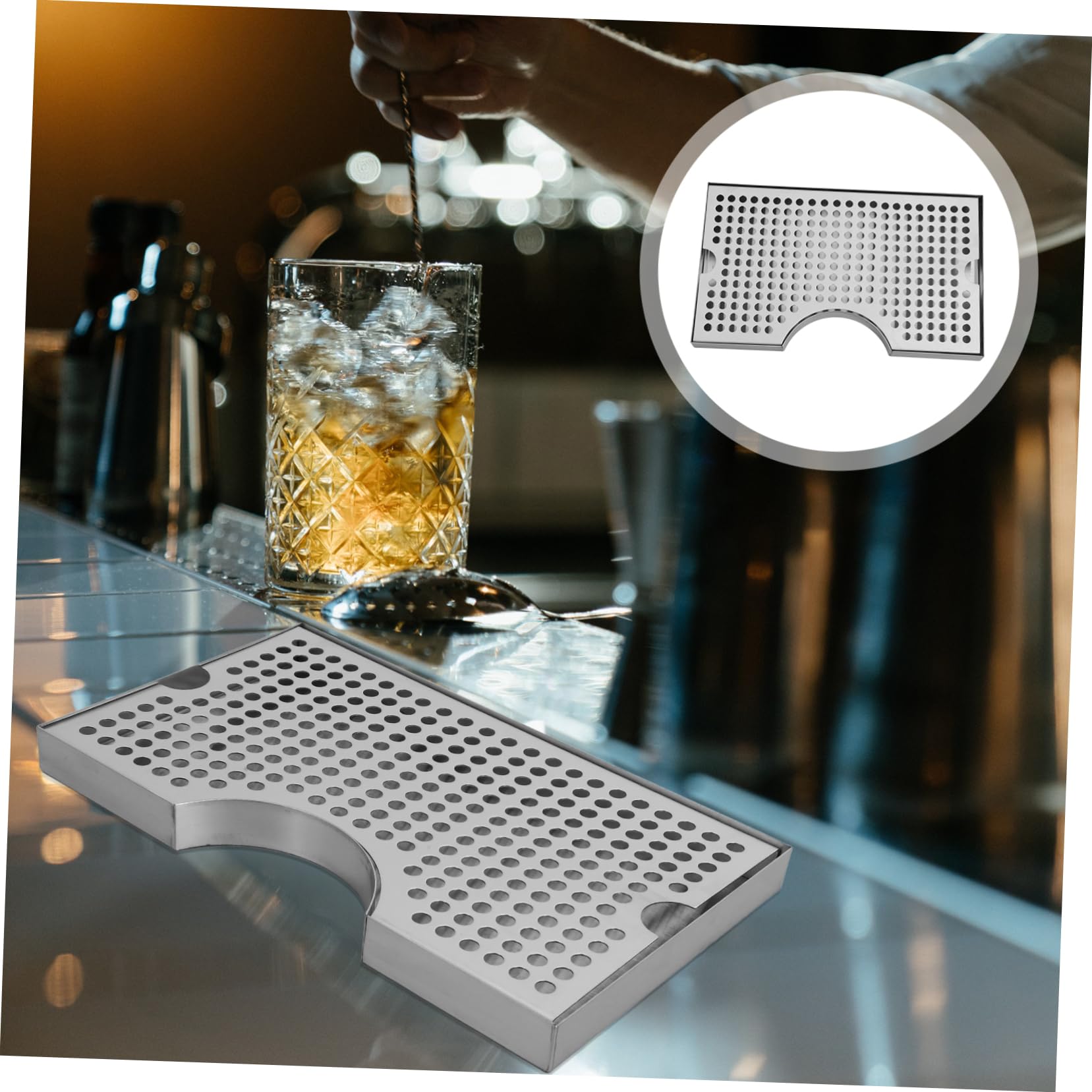 ULTECHNOVO Bandeja De Goteo Para Máquina De Cerveza Recogegotas De Acero Inoxidable Bandeja Para Dispensador De Cerveza Para Refrigerador De Barriles