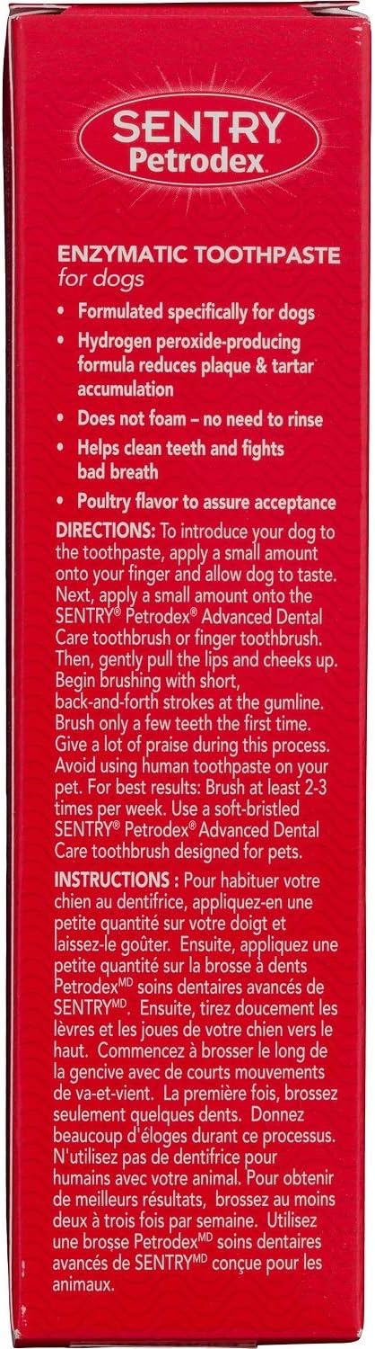 Petrodex Enzymatic Toothpaste Dog Poultry Flavor FamilyValue 3Pack (6.2oz)-yrm-Petrodex : Pet Supplies