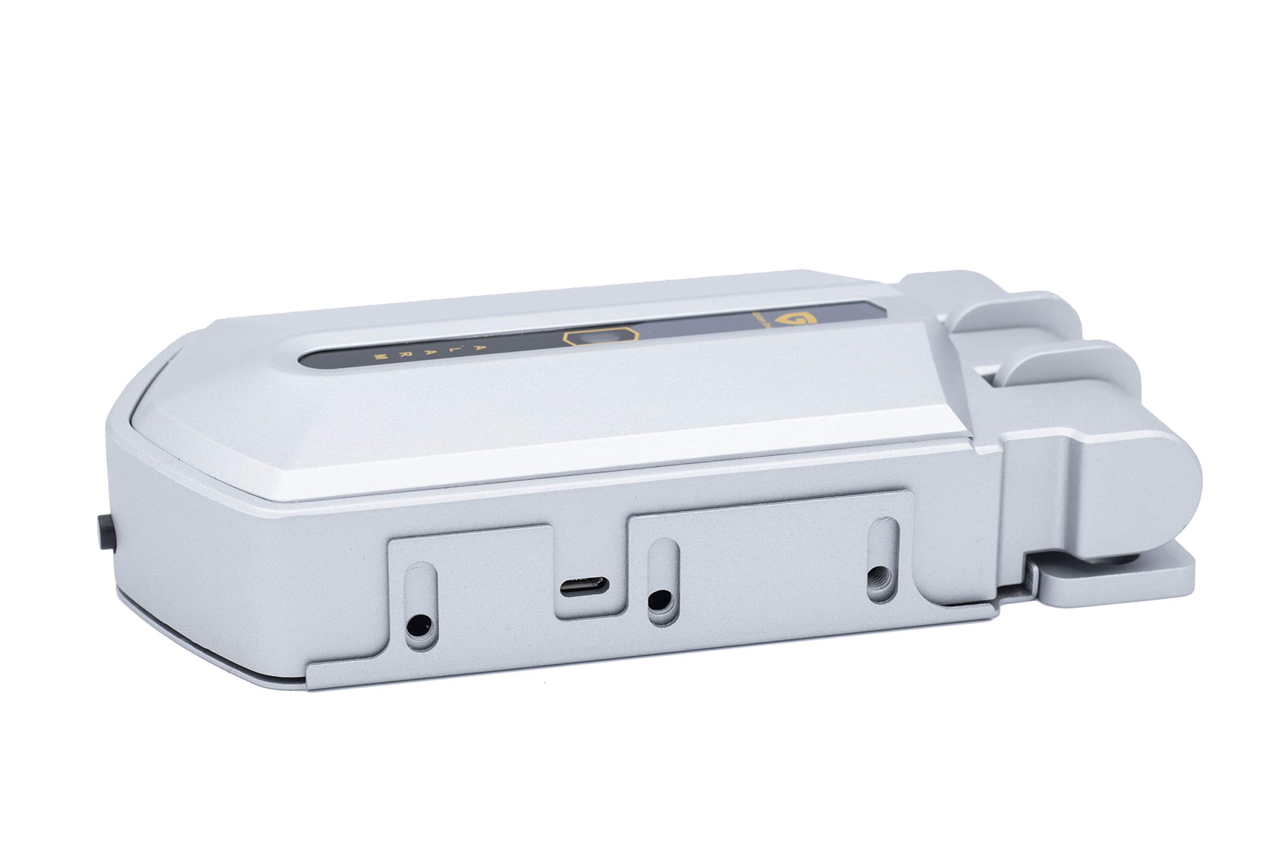 Golden Shield Alarm - Cerradura de Seguridad Invisible con Alarma y 2 mandos incopiables