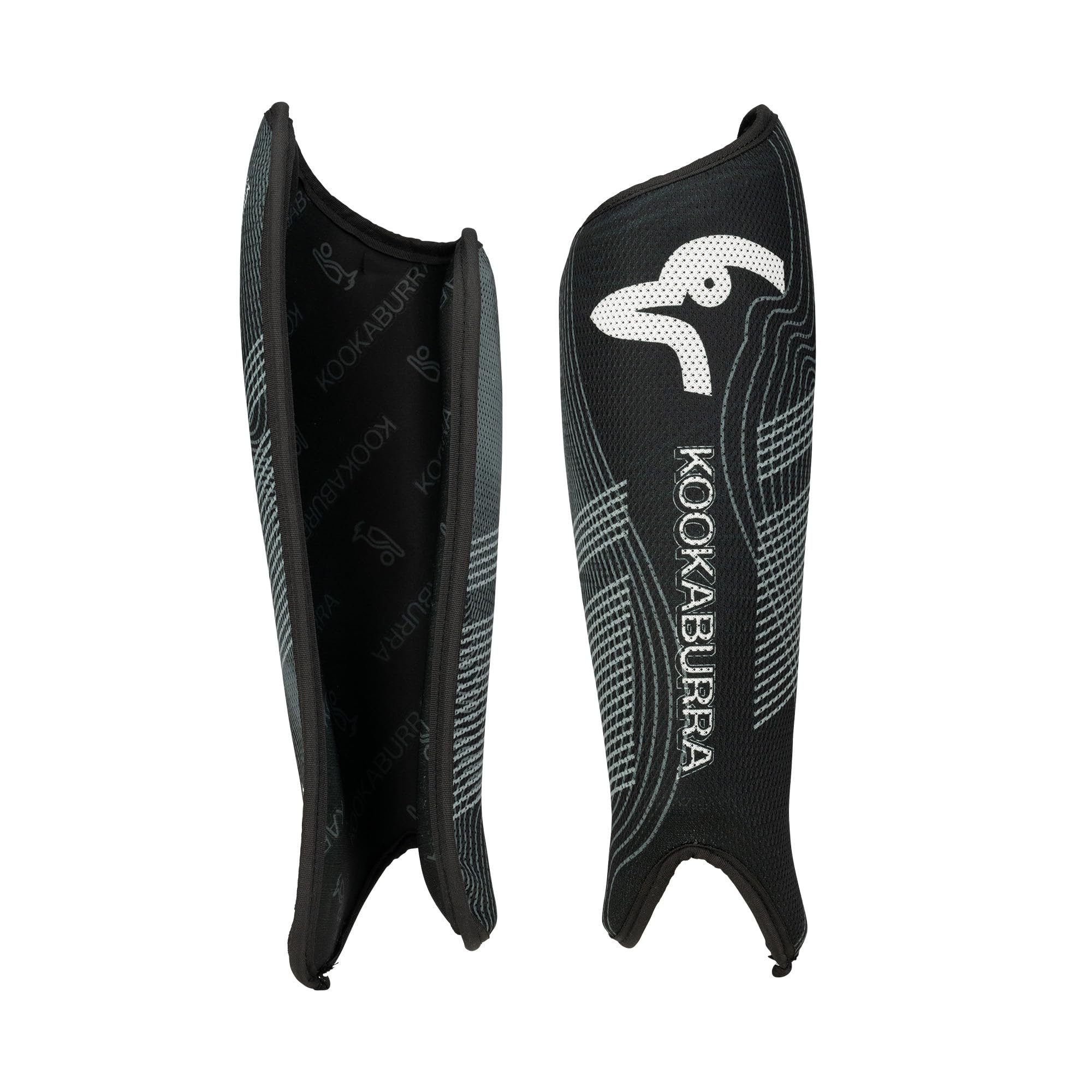 Kookaburra Convert Hockey Shin Guards (Black, Large)