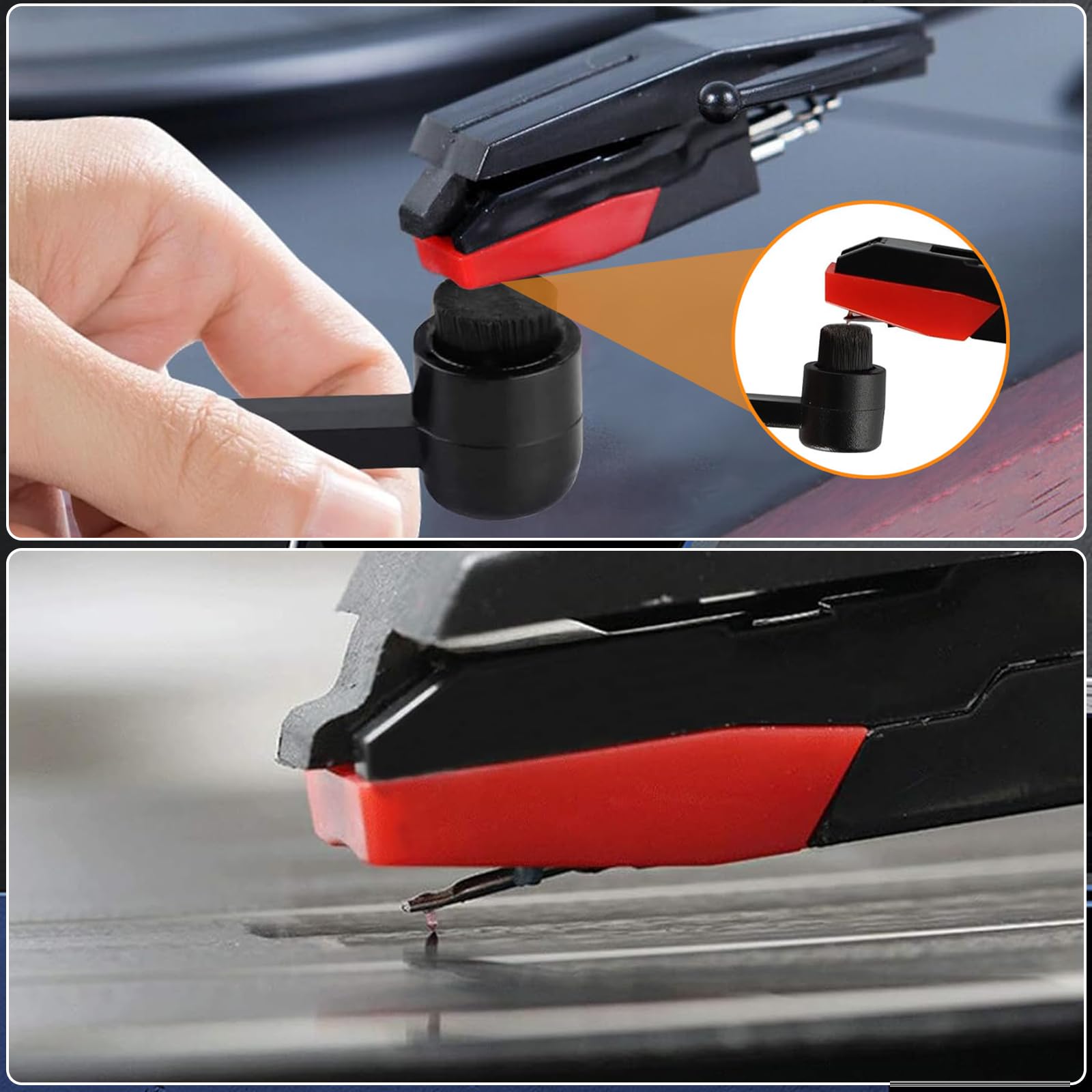 Lot de 4 Juego de Ajuste para Tocadiscos, con Digital Turntable Stylus Fuerza Escala Gauge, Azimut, Nivel de Burbuja y Transportador de Alineación de Cartucho, Juego de Aagujas
