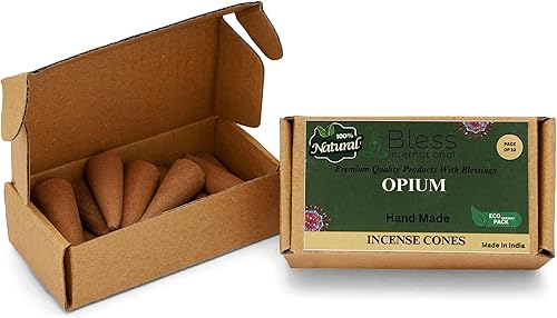 Miniatura 169 de Bless International Cedro 100% natural - Conos de incienso hechos a mano, sumergidos a mano, orgánicos, sin productos químicos para purificación