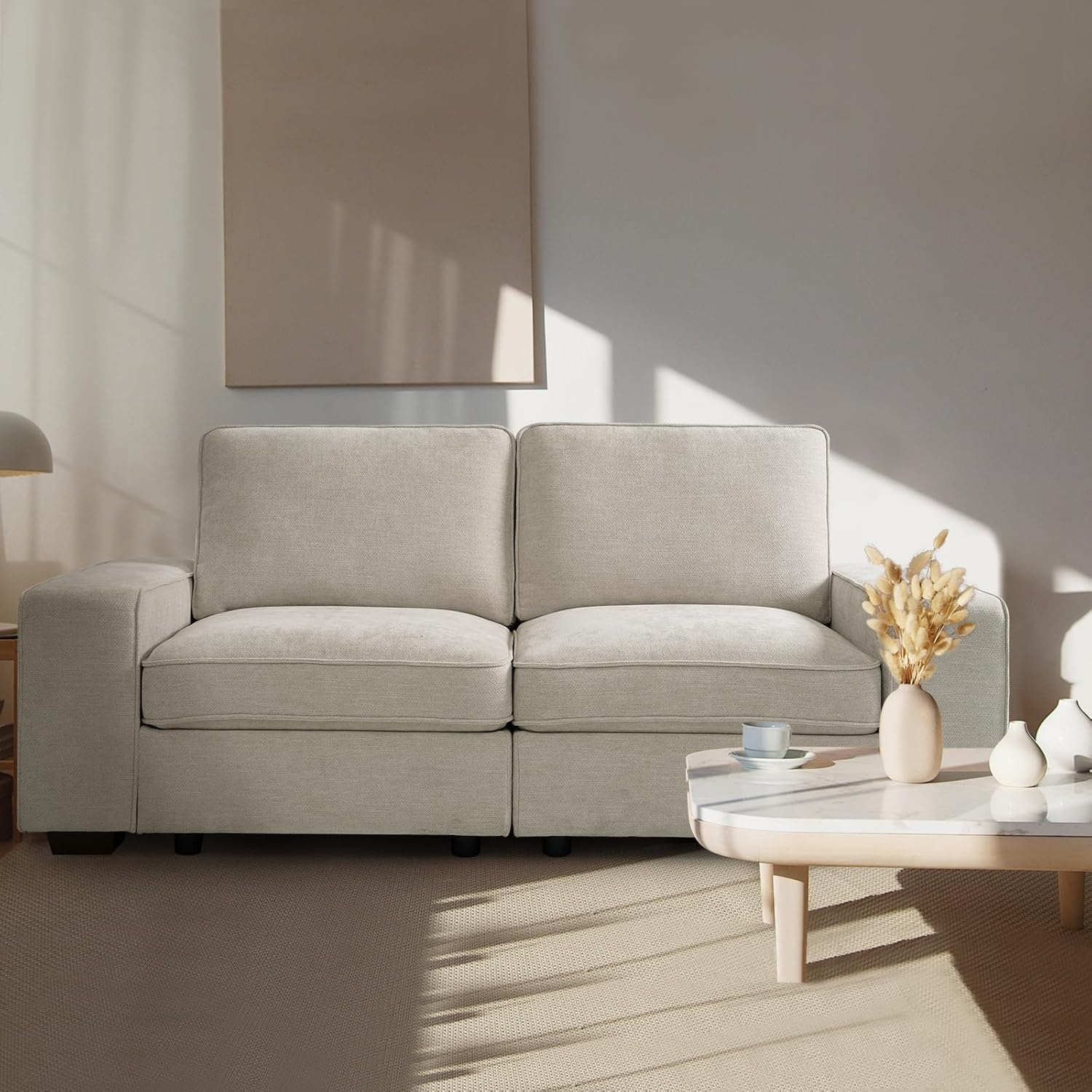 Harkawon 72.5“ Modular Sofa Couch with Storage, 2 Seater