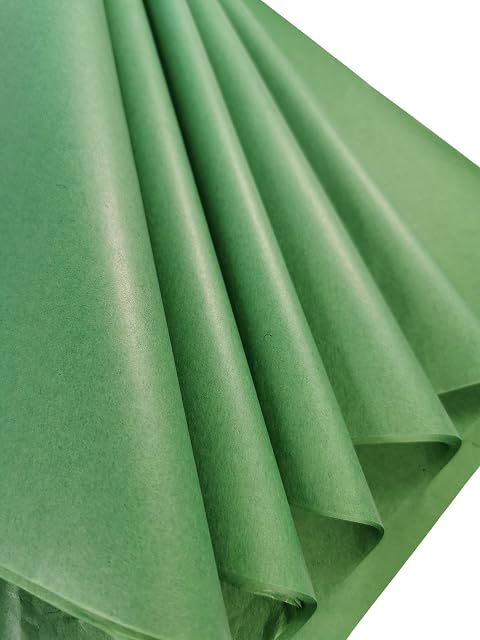 Dark Green Jade Emerald Tissue Paper Sheets for Wrapping 50 Large Sheets, Acid Free Art Paper, Perfect for Gift Wrap, Storage, Packing, Art & Craft Bulk Pack Archiving Shredding 70 x 50cm Sheet Size