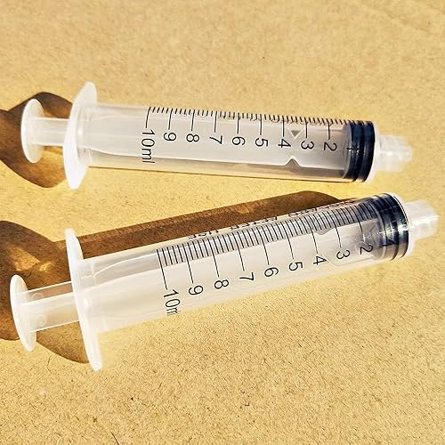 Vista 22 de Blunt Tip Food Syringe with Needle - Resin Refilling Glue Lube Liquid Plastic Syringes, 12Pack-5ml/cc Syringes for Lip Gloss Base Ink Precision Oil