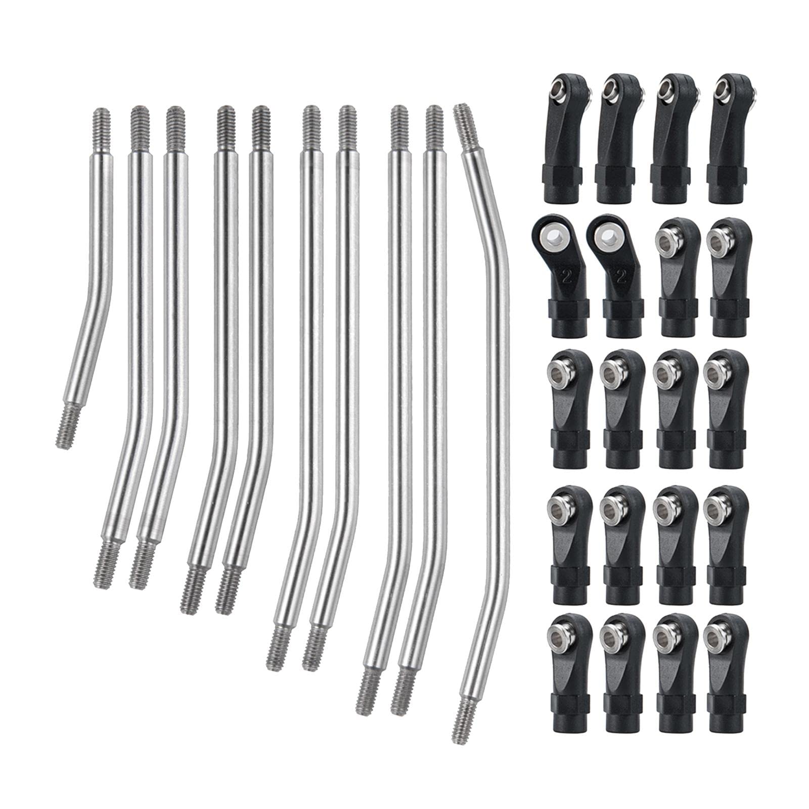 10 Pezzi Asta di Collegamento Auto Rc Accessori Metallo Plastica Parti Sostitutive per Migliorare Stabilità E Resistenza Adatto a Modellismo 1 10