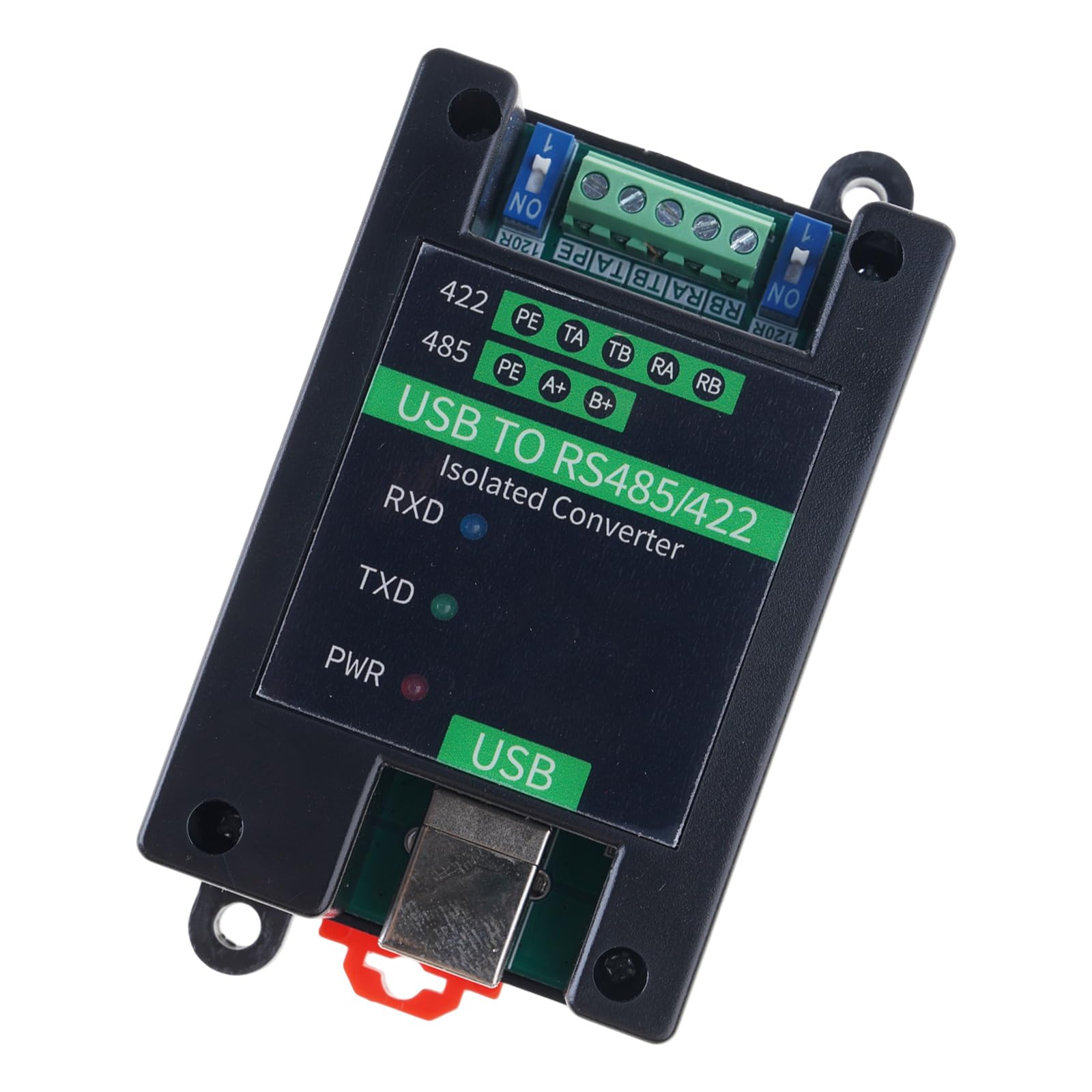 Przemysłowe adaptery USB na RS485 z transmisją na duże odległości 1200 m, ochrona IP30, do sterowania automatyką, zastosowanie przemysłowy adapter komunikacyjny