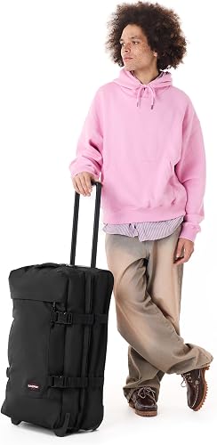 Eastpak Tranverz M Valise Moyenne 78L (67 x 35,5 x 30 cm), bagage à roulettes, valise légère et résistante avec double compartiment, poignée télescopique & serrure TSA - BLACK - 2