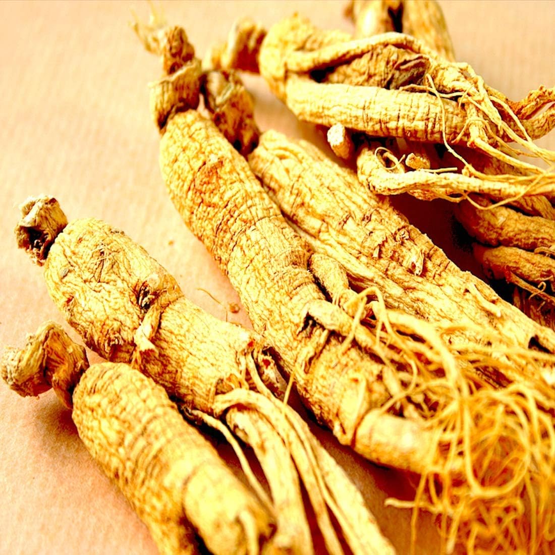White Korean Ginseng - Whole Root Pieces - White Panax Roots (25g)