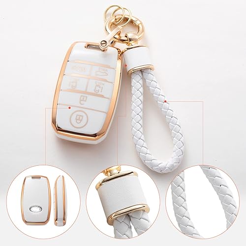 Miniatura 135 de Funda para llavero BMW con llavero, funda de TPU suave para llave compatible con BMW X1 X2 X3 X5 X6 X7 y Series 1 2 3 4 5 6 7 8 Remote Smart Key