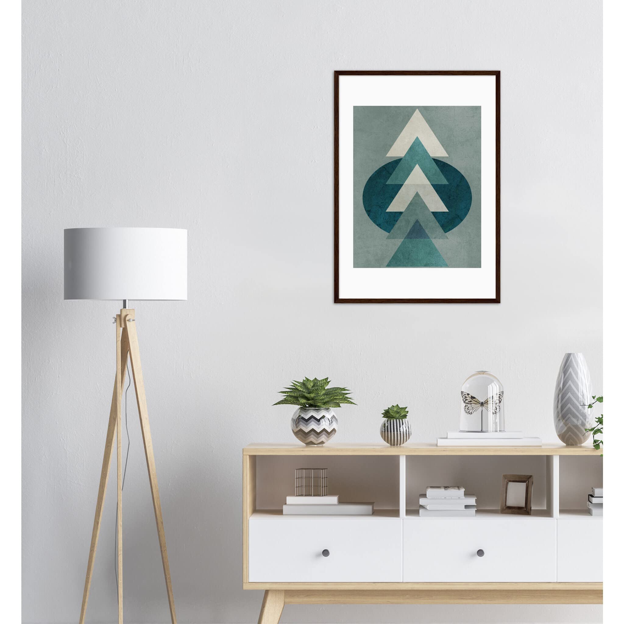 Tableau géométrique vert pour transformer l'ambiance du bureau - 7