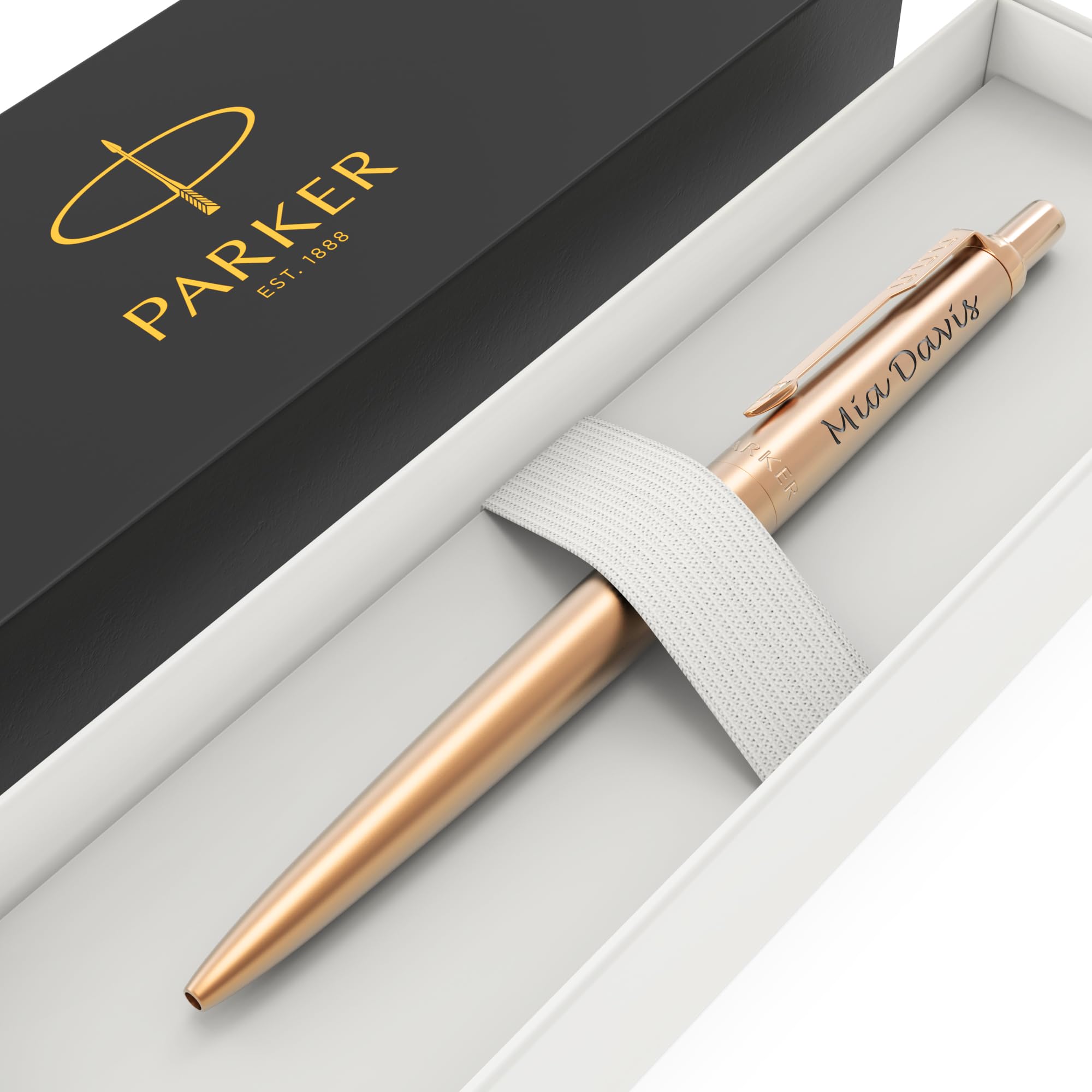 Personalised Engraved Parker Jotter Ballpoint Pen Stainless Steel in Elegant Gift Box, Perfect for Personalised Gifts Birthdays, Anniversaries, Weddings