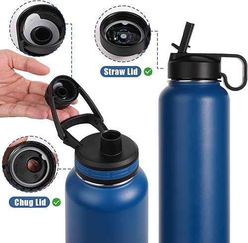 Miniatura 4 de Paquete de 8 piezas de junta de sellado de botella de repuesto para botella de agua Thermoflask de acero inoxidable aislada de 40 onzas, con 1