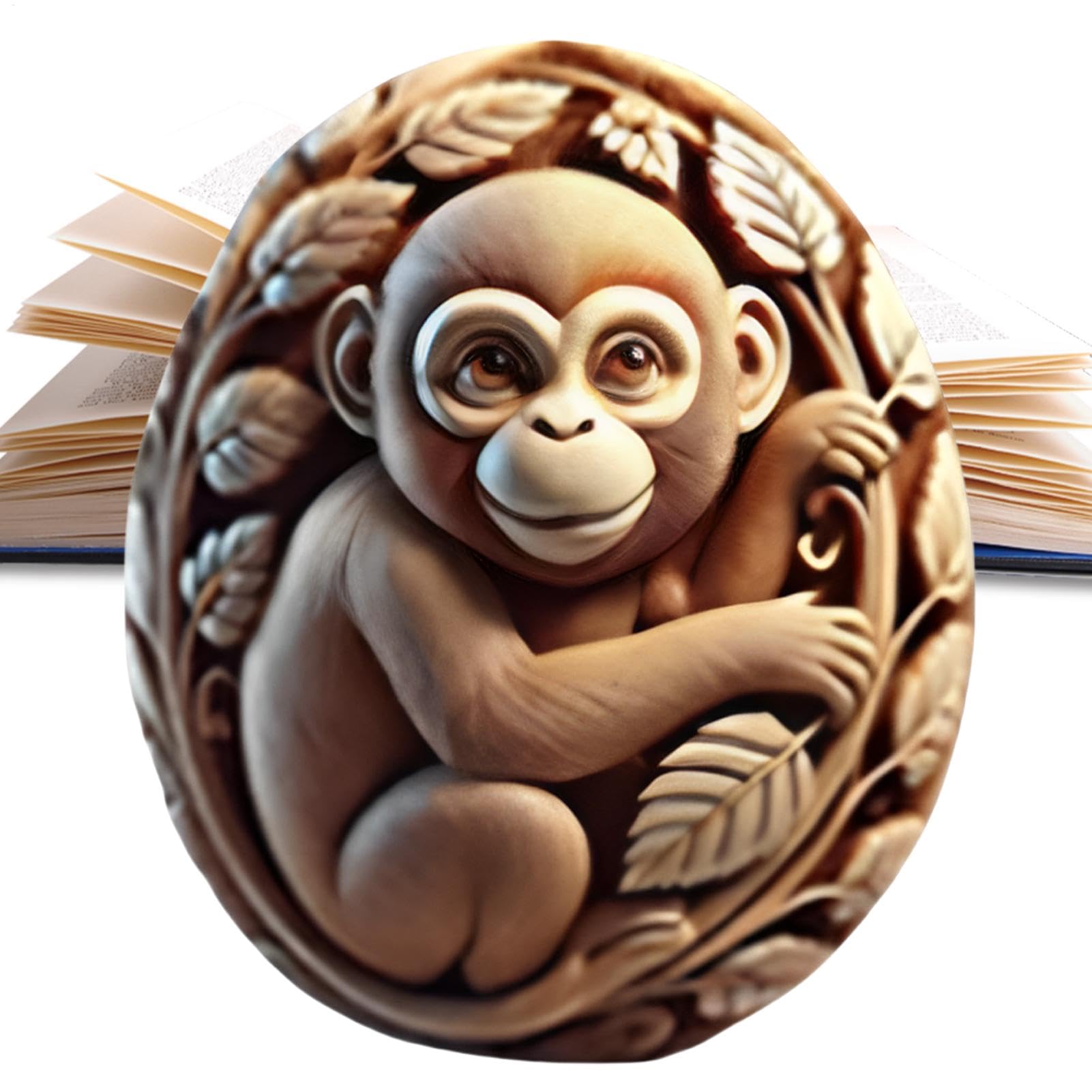 Œuf d'artisanat en résine et sculpture d'œufs avec motifs animaux pour maison