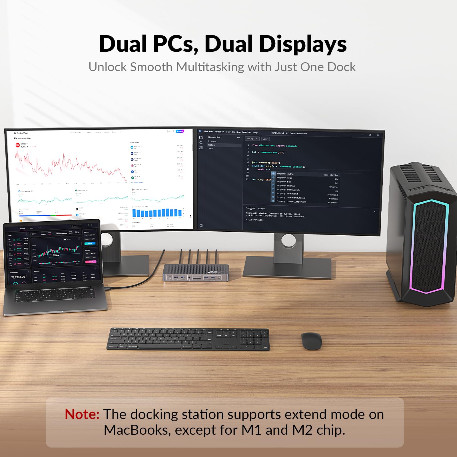 KVM Docking Station MacBook Dual Screen iDock M10