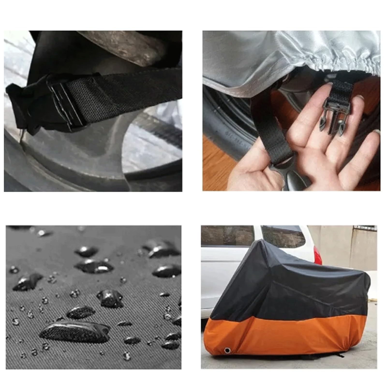 Housse de vélo Housse de Protection pour Moto d'extérieur, imperméable, Premium, étanche à la Pluie, à la poussière et au Soleil Housses de vélo