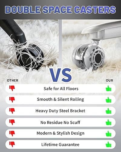 Miniatura 6 de Silla de oficina grande y alta de 800 libras para personas de gran tamaño, silla ejecutiva resistente con respaldo alto, asiento extra ancho