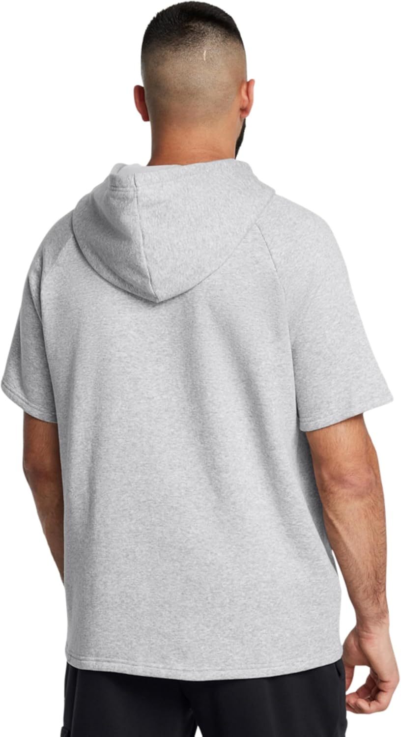 Under Armour mens Rival Fleece Short Sleeve HoodieSweatshirt