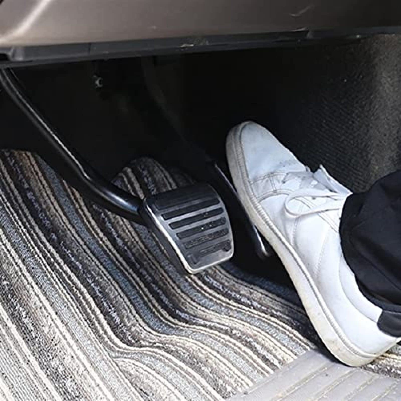 JIERS Couvre-Pédales Premium Pour Land Rover Defender 110 2020 – Pédalier Frein/Accélérateur/Clutch En Acier Inox Antidérapant – Style & Protection