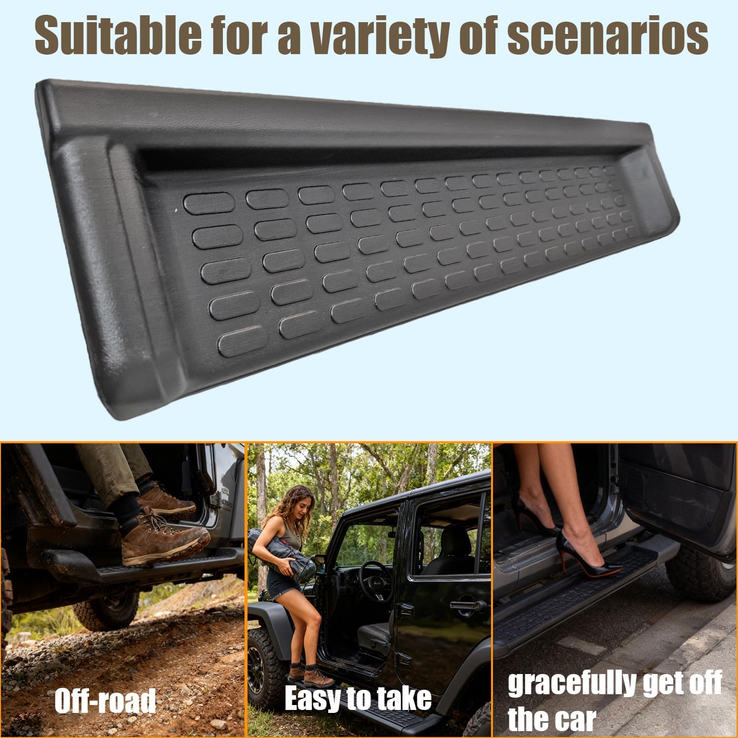 2PCS Side Step Running Board Compatible with Jeep Wrangler TJ & Unlimited 1997-2006 Running Board Repalce PW4511