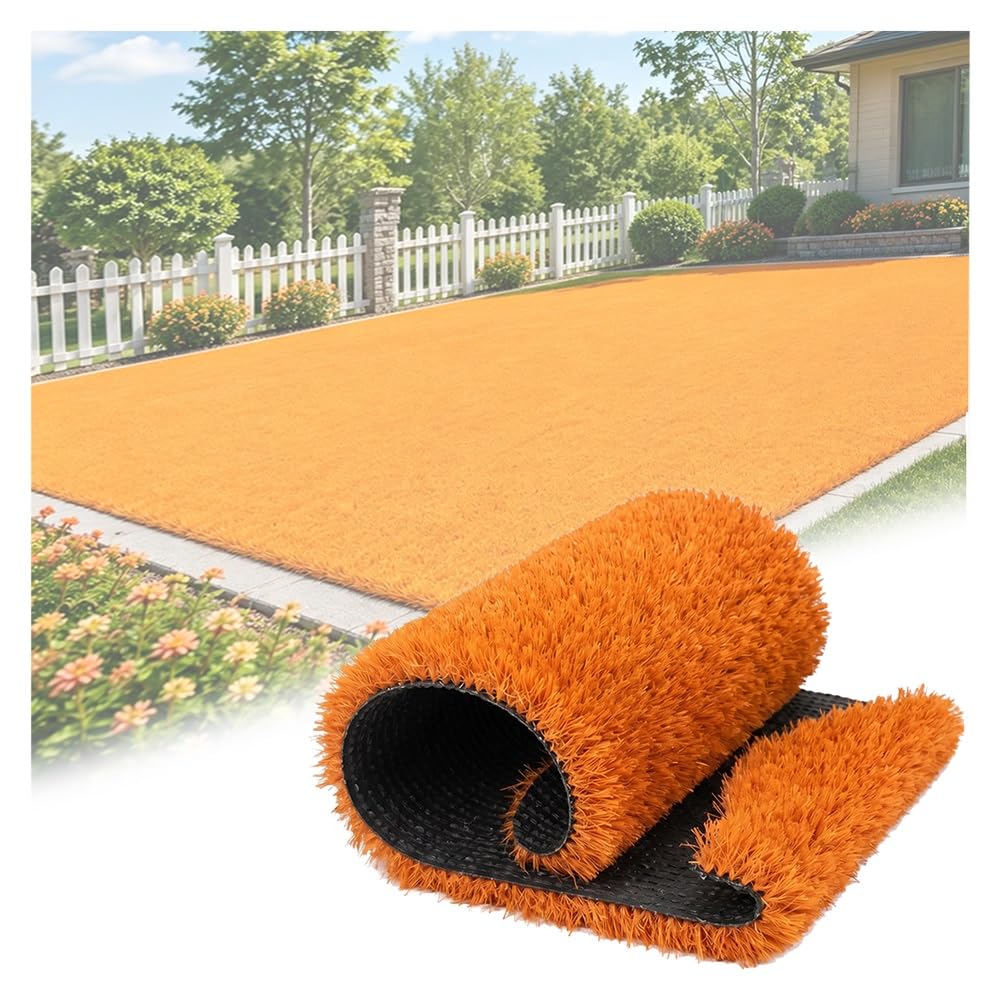 Dywan ze sztucznej trawy o grubości 3 cm, z otworami drenażowymi, przycinana, syntetyczna murawa, na patio, taras, dach, podwórko, 60 x 100 cm