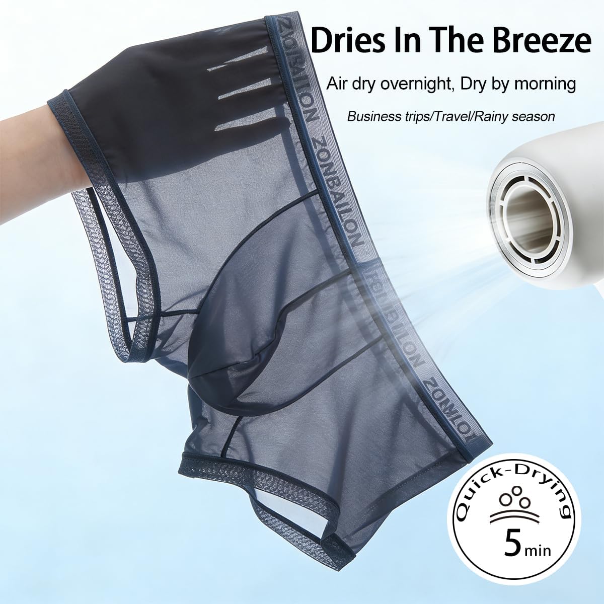 JINSHI Ice Silk Mens Sexy Underwear For Straight Men See Through Boxers Ultra Thin Sheer Trunk Bulge Pouch Boxer Briefs - Image 4