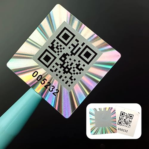 300pcs Hologram QR Code Labels, Tamper-evident Security Seal Sticker,Warranty Void