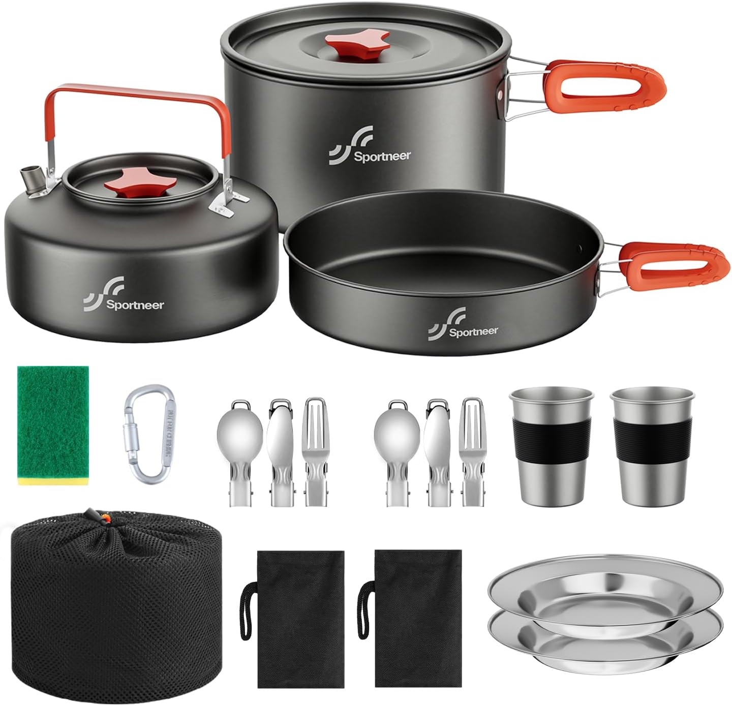 1-2 Persons Portable Camping Cooking Set