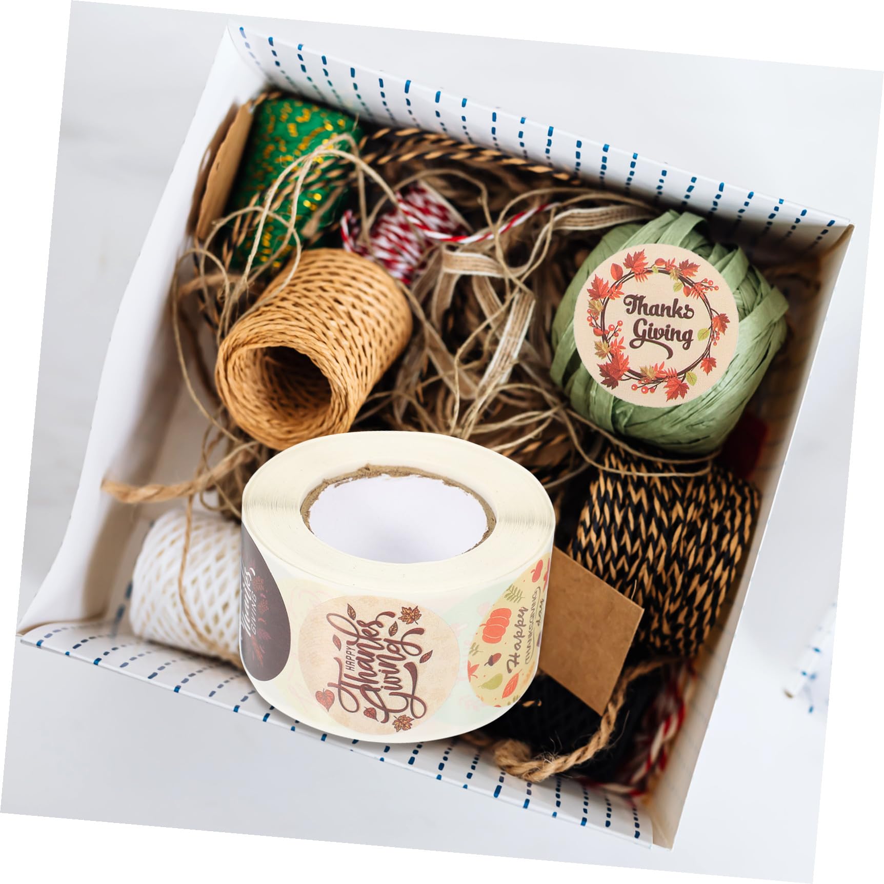 STOBOK 4rotoli Etichette Adesive Decorative Per Sealing Di Stickers Per Ringraziamento Per Buste e Confezioni Di Biscotti Pane e Regali