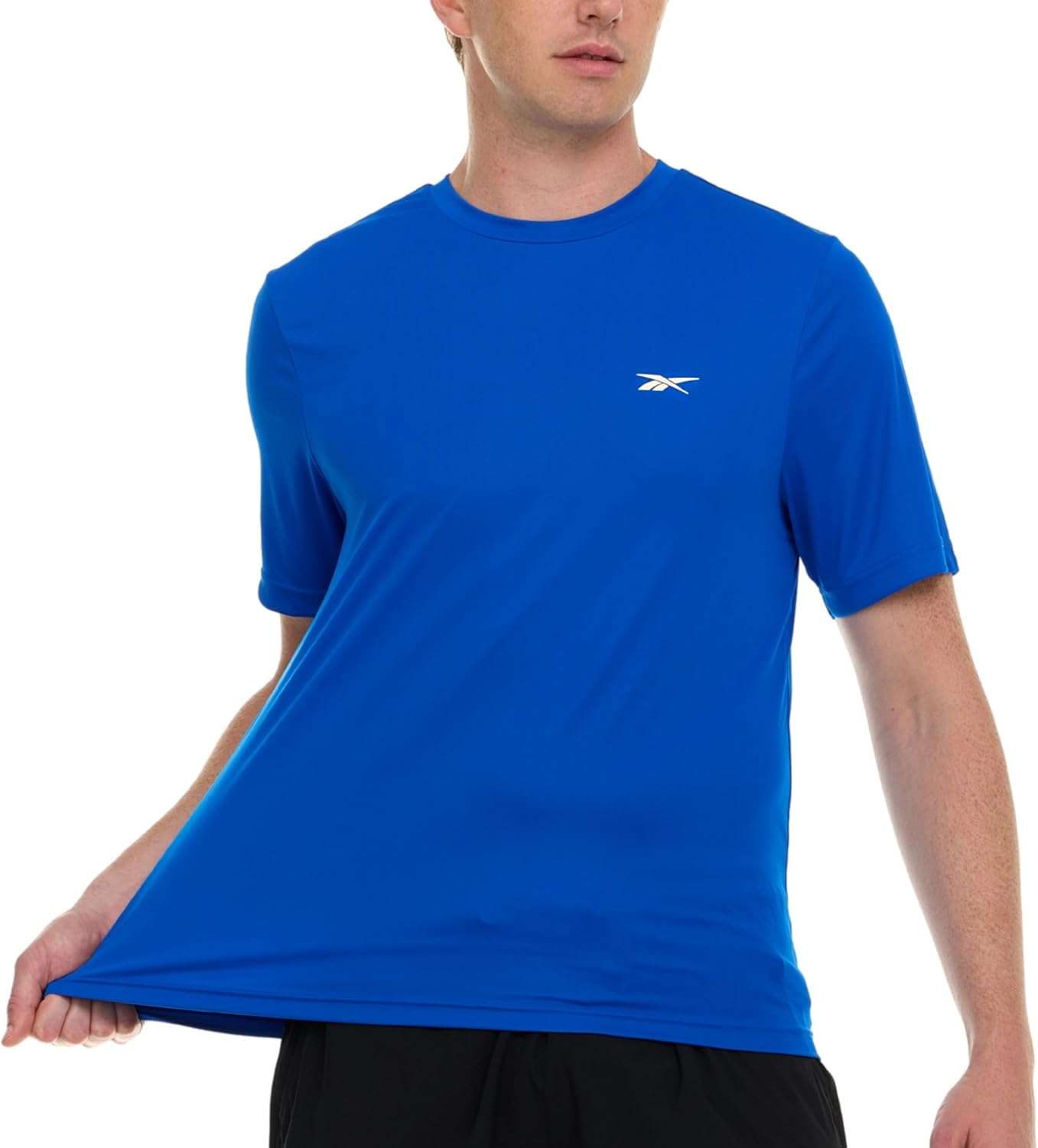Reebok Rash Guard for Men Short Sleeve, Mens Swim Shirt, Sun Shirt UPF+ 50 UV Protection