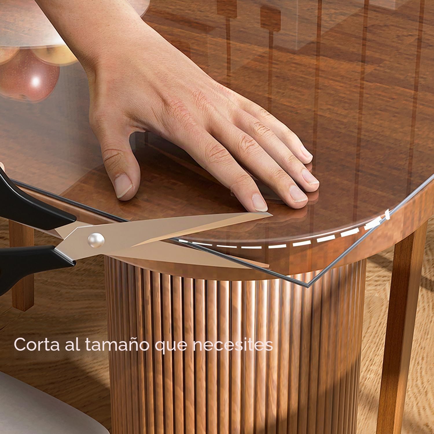Nisorpa Protector de mesa transparente, 200 x 100 cm, mantel transparente de PVC de 2 mm de grosor, mantel transparente impermeable para mesas de comedor