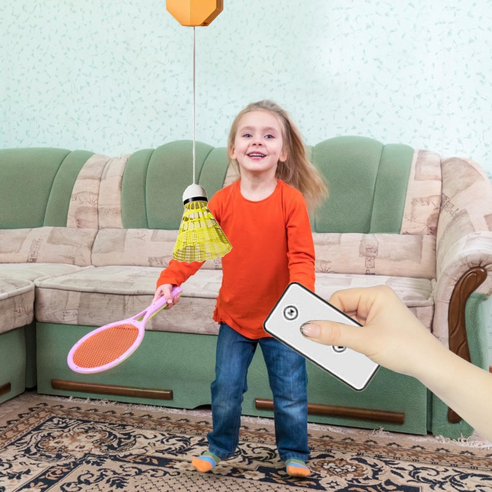 Bádminton de rebote automático entrenador portátil un jugador 6 bolas práctica en casa