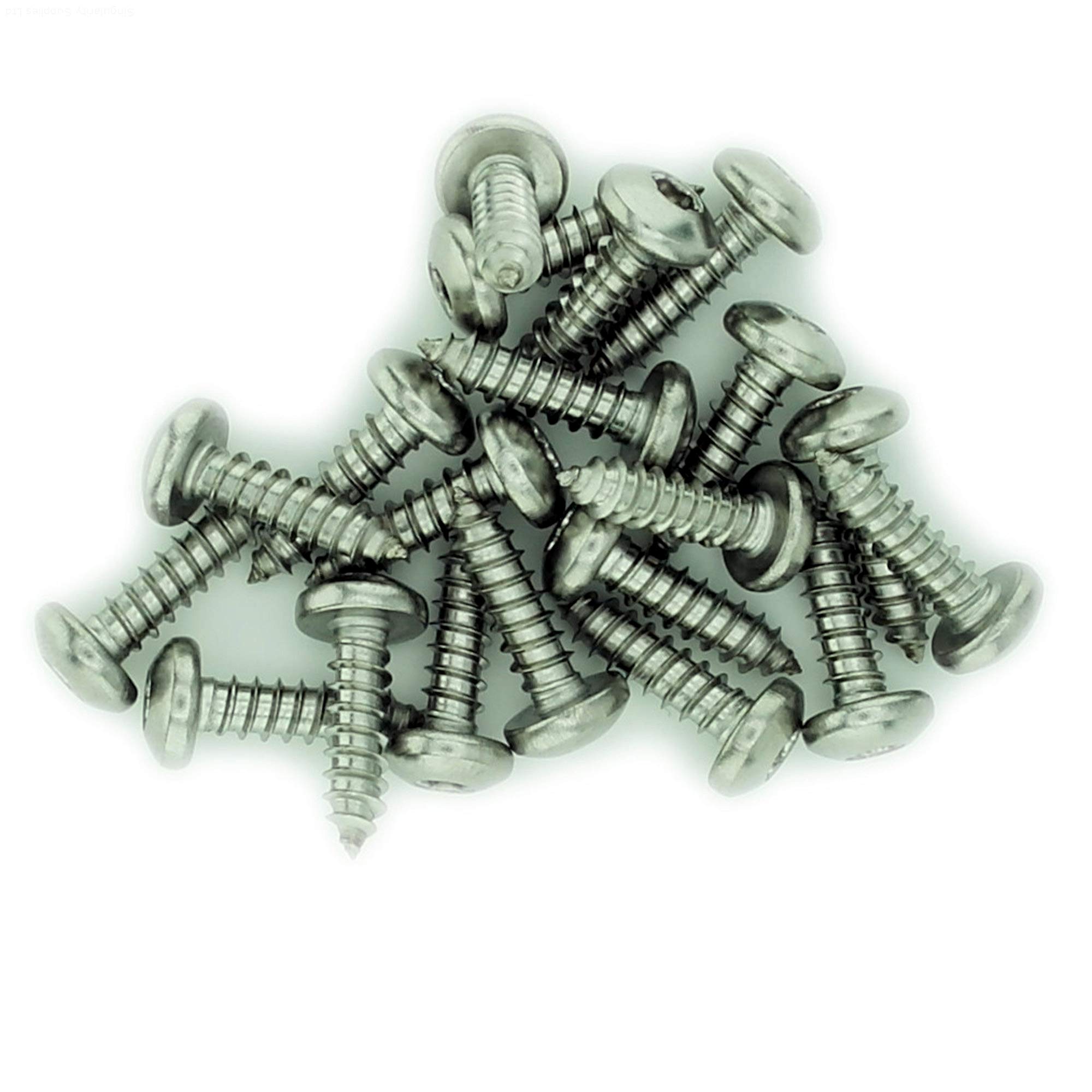 Singularity Supplies No.10 X 1.975 (4.8Mm X 50Mm) Tx Pan Self-Tapping Screw - Stainless Steel (A2) (Pack Of 20)