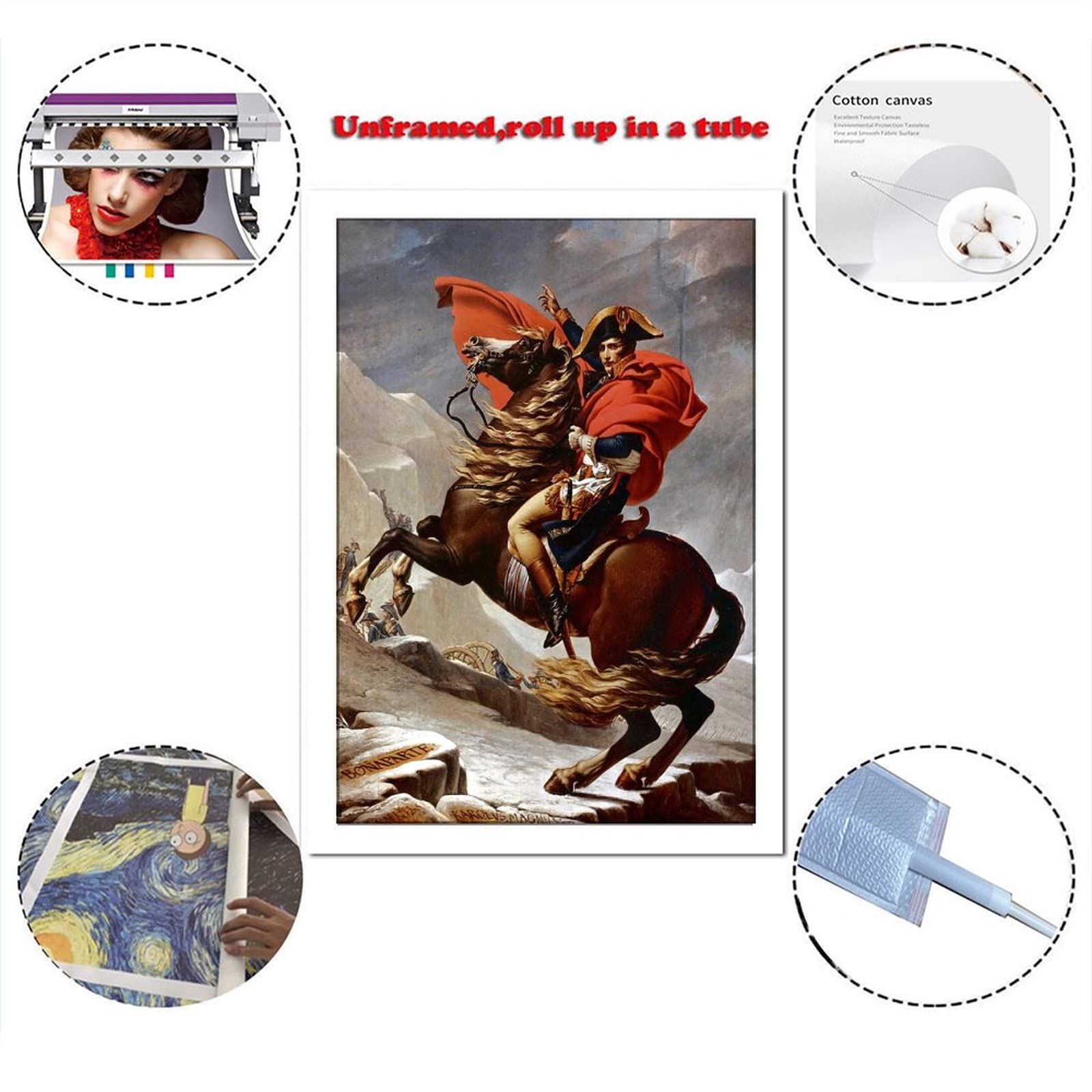 Amazon.com: ZBIN Napoleon Crossing The Alps by Jacques Louis David