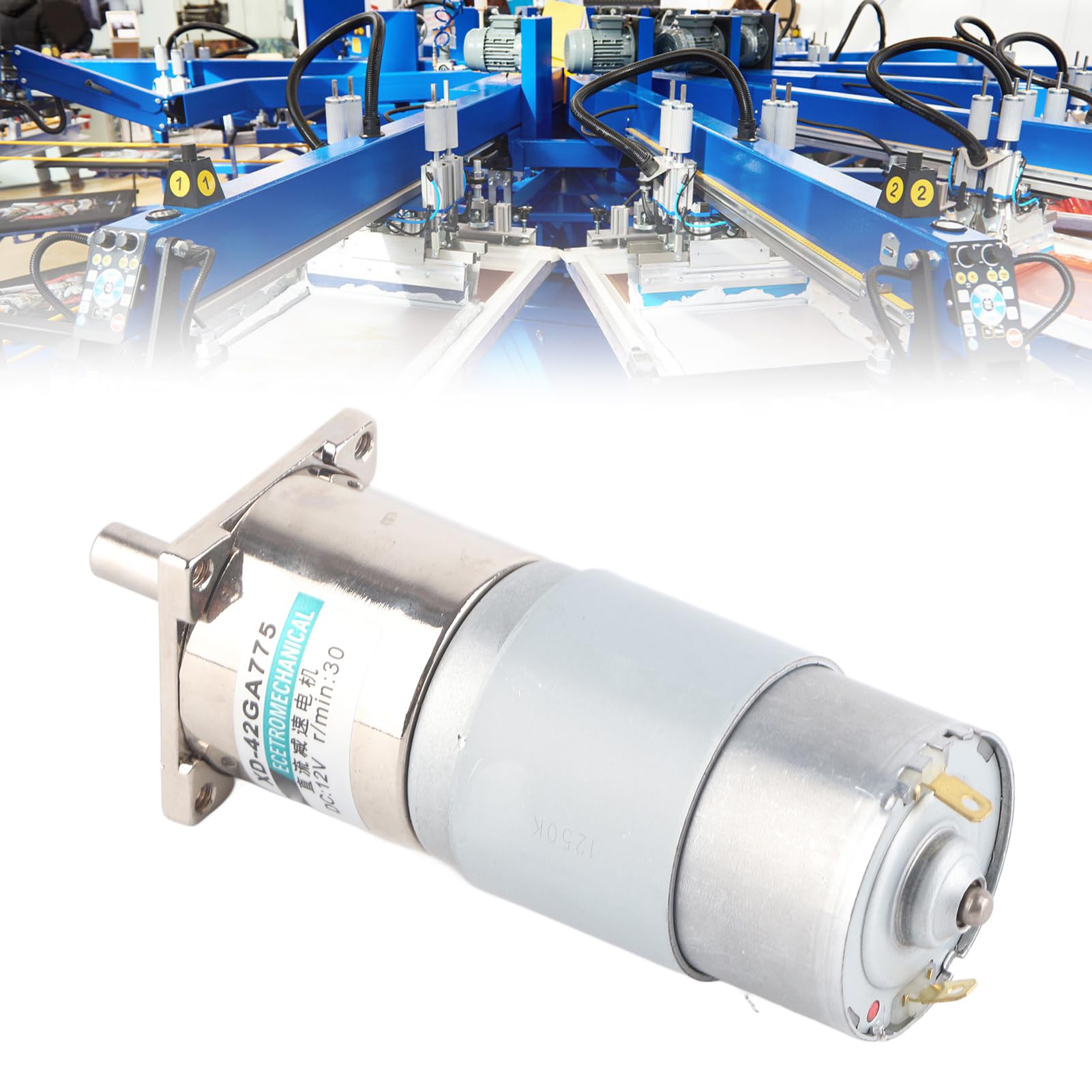 Motor de engranaje CC Mini baja velocidad CW CCW soporte de imán permanente Control deportivo 12V XD42GA755 (30 rpm/min)