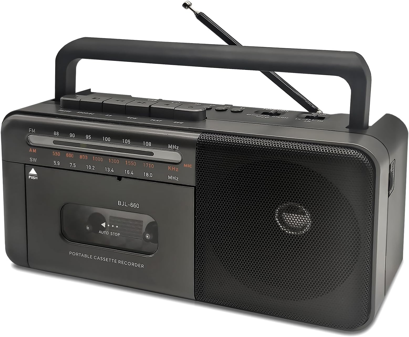 CTDZLED Cassette Player Boombox, Tape Recorder AM/FM/SW Radio Stereo ...
