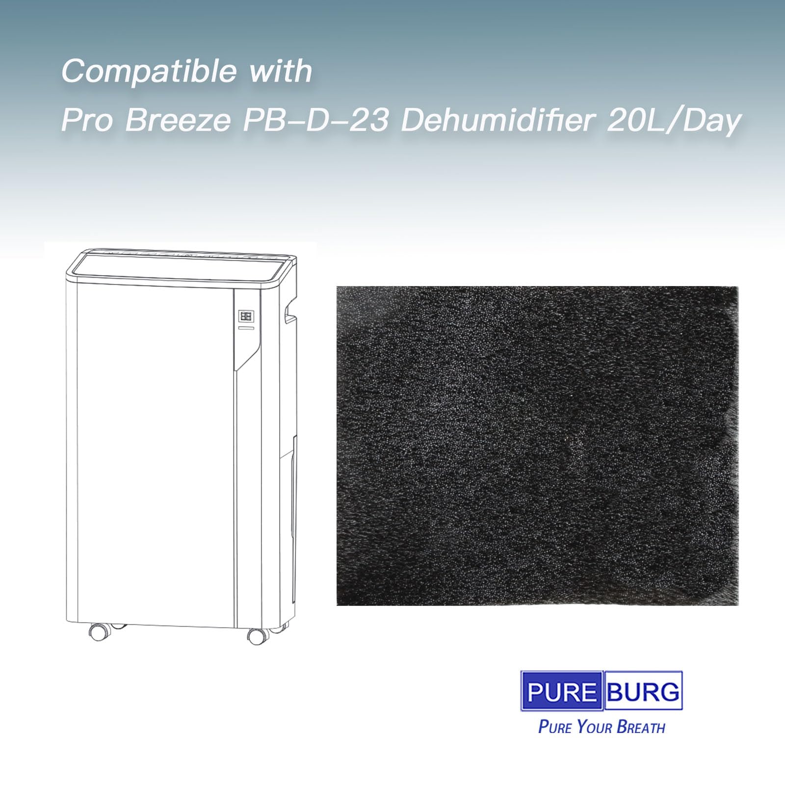 Pro Breeze 20L/dag Luchtontvochtiger - PB-D-23