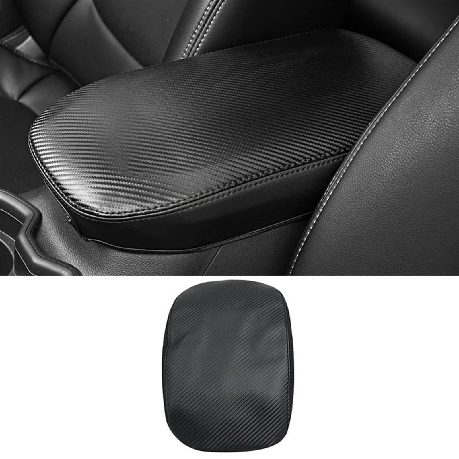 Custodia per bracciolo in pelle per RAV4 XA50 2019-2022 (fibra di carbonio)