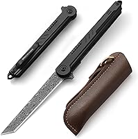 Vista 10 de Cuchillo de bolsillo de damasco Cool Tanto Cuchillos para hombres hechos a mano Cuchillo plegable de bolsillo de damasco, pequeños Cuchillos EDC